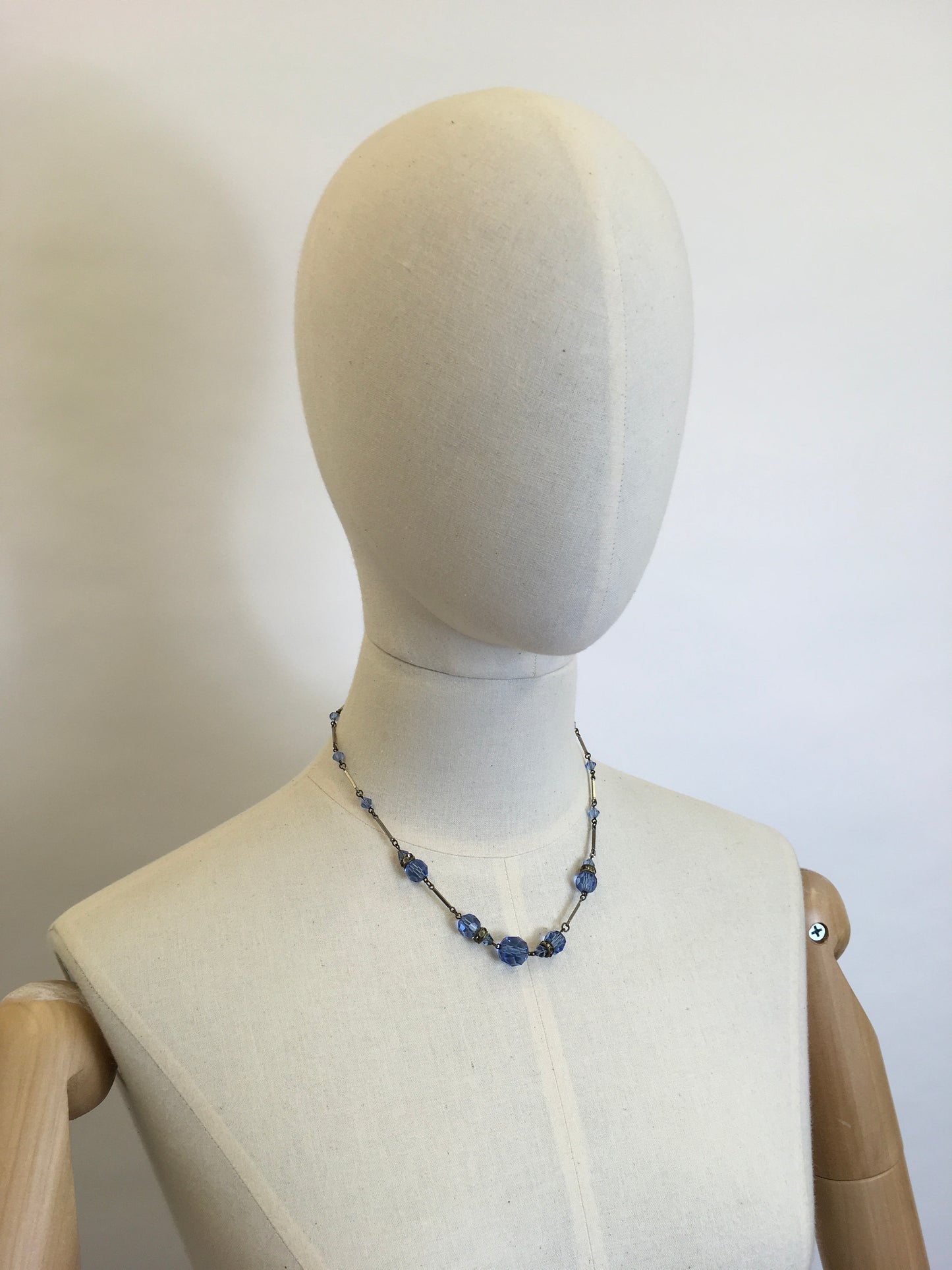 Original 1930’s Necklace - With Royal Blue Glass Beads