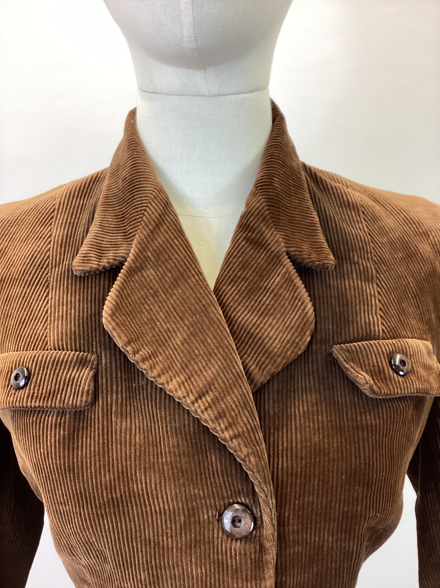 Original Darling 1940’s Needlecord Jacket - In Chocolate Brown