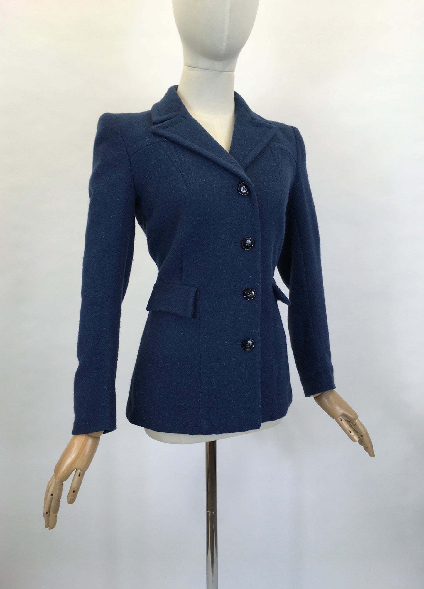 Original 1940’s Fabulous Blue Flecked Woollen Jacket - ‘ Orndale’ Made In England Label