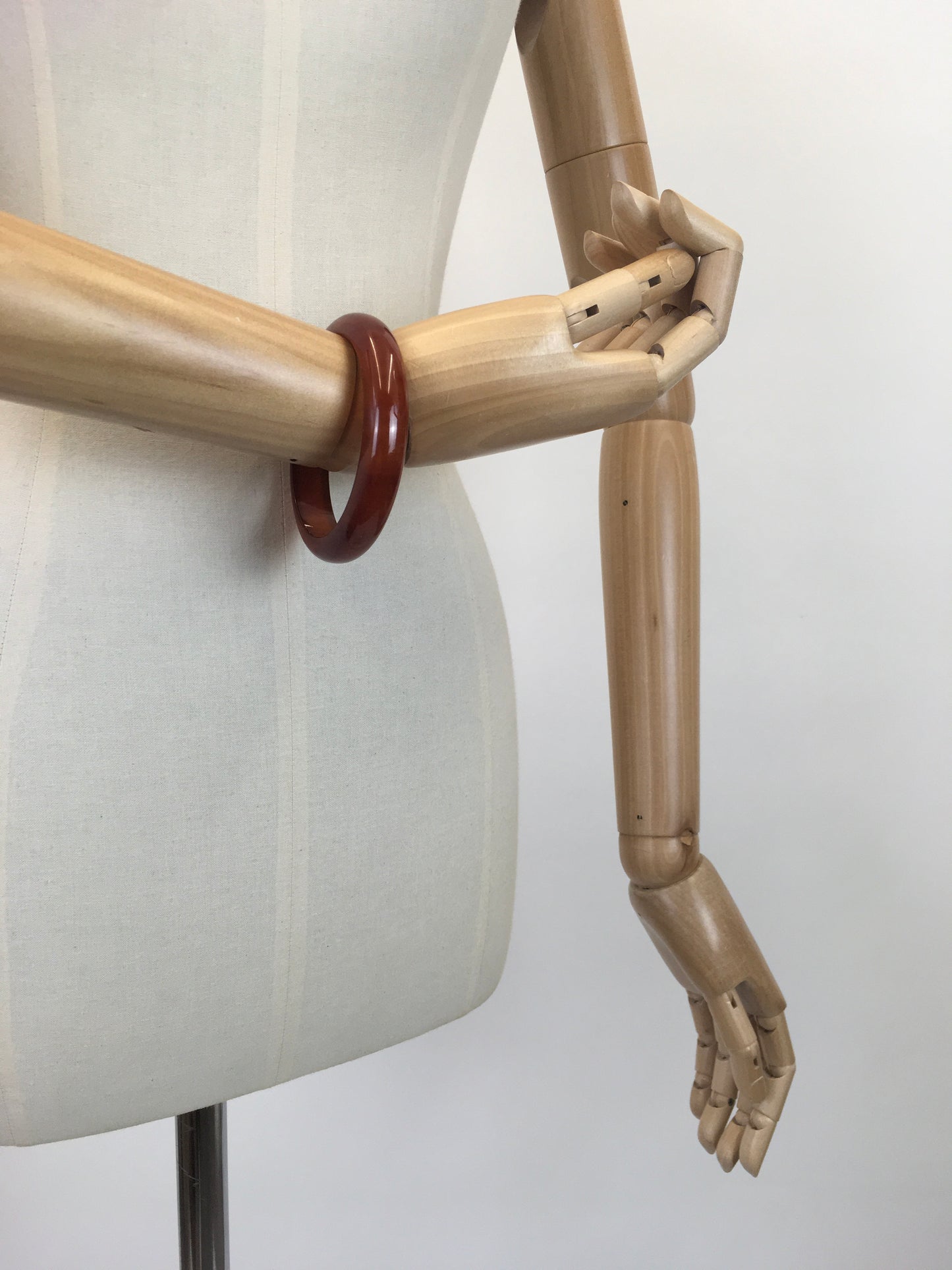 Original 1940's / 1950's Fabulous Bakelite Bangle - In An Amber Colourway