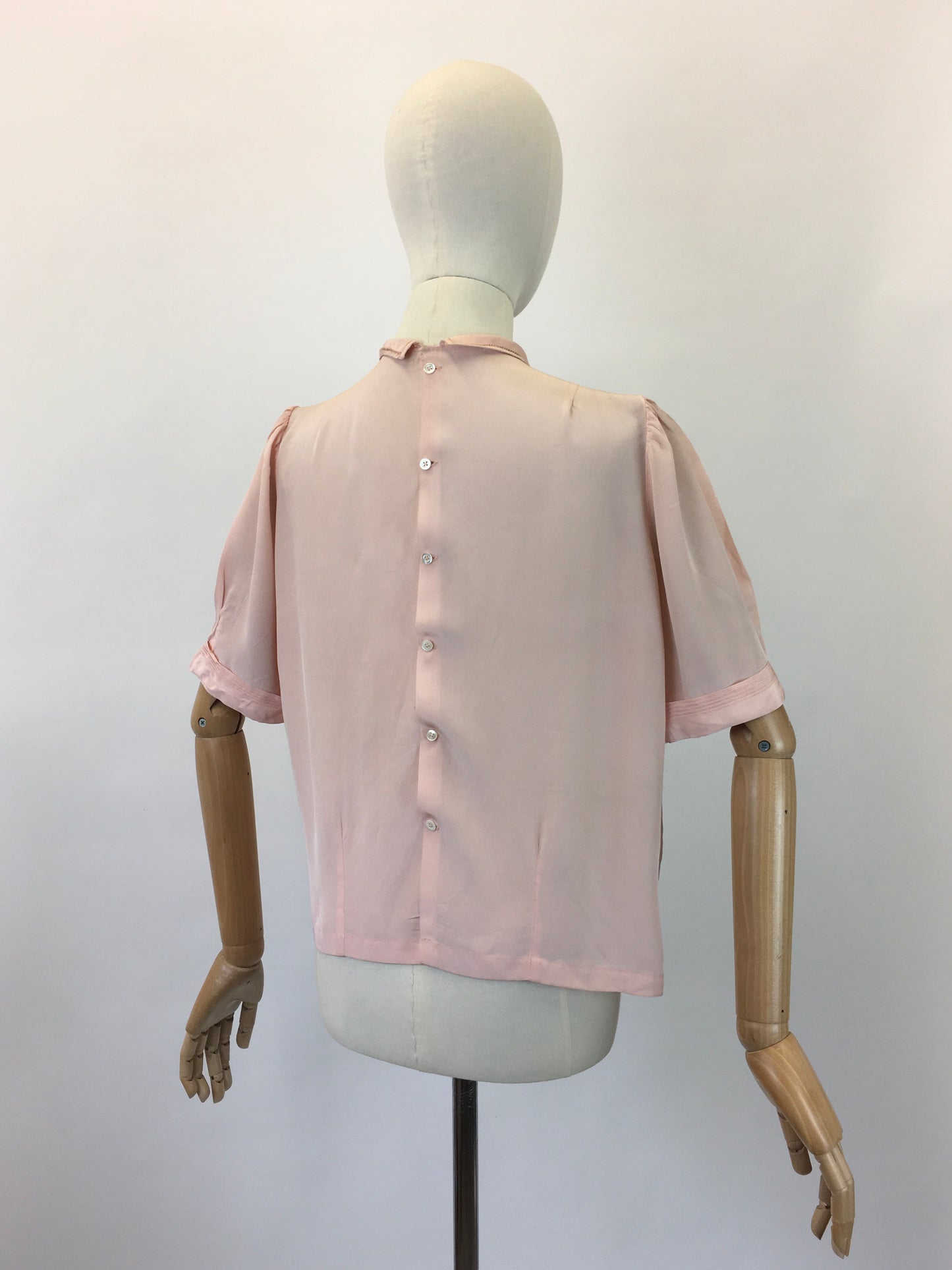 Original 1940's Darling Silk Blouse - In A Powdered Pink
