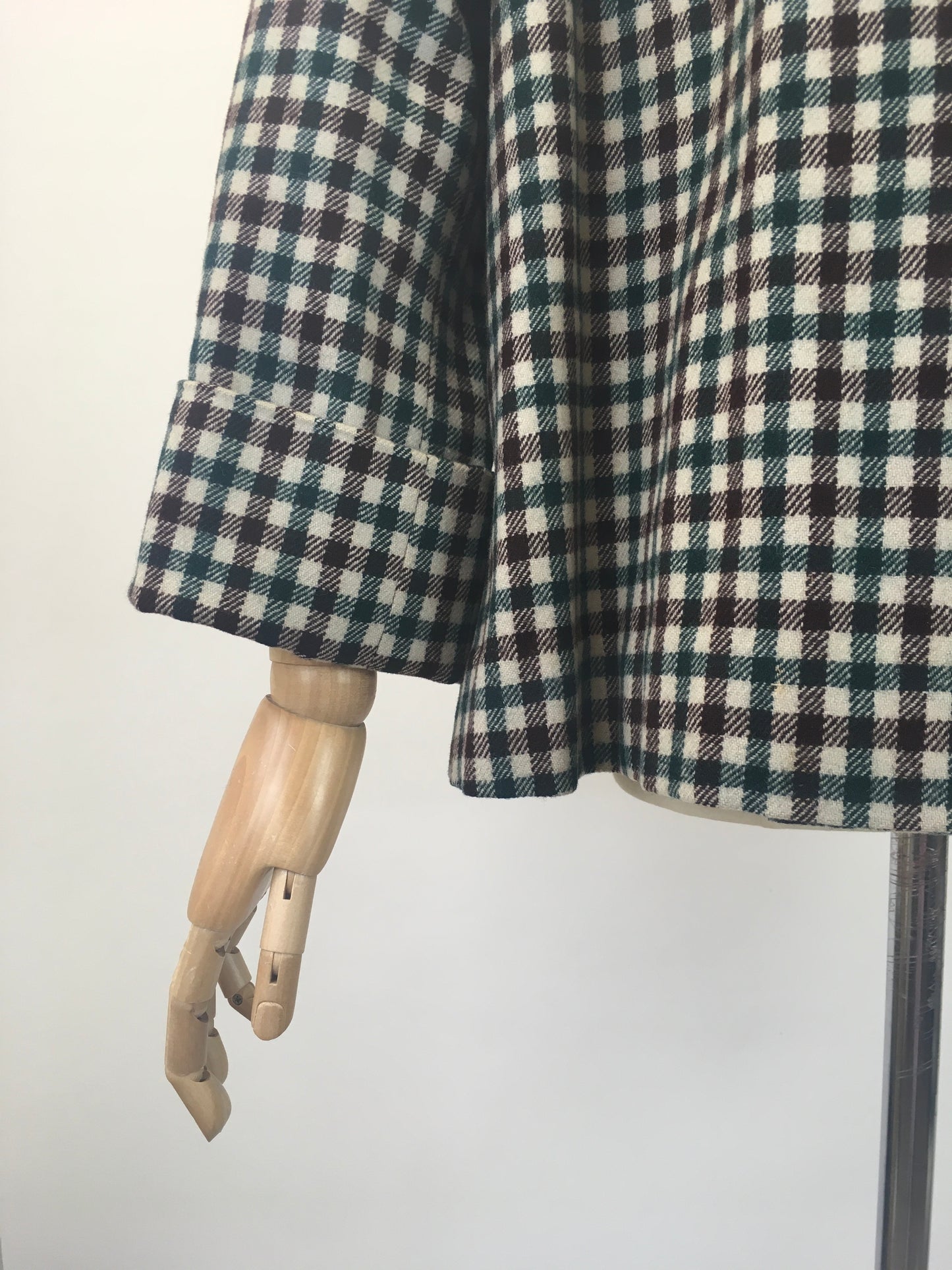 Original 1940's Fabulous Wool Swing Jacket - In Warming Brown and Forest Green