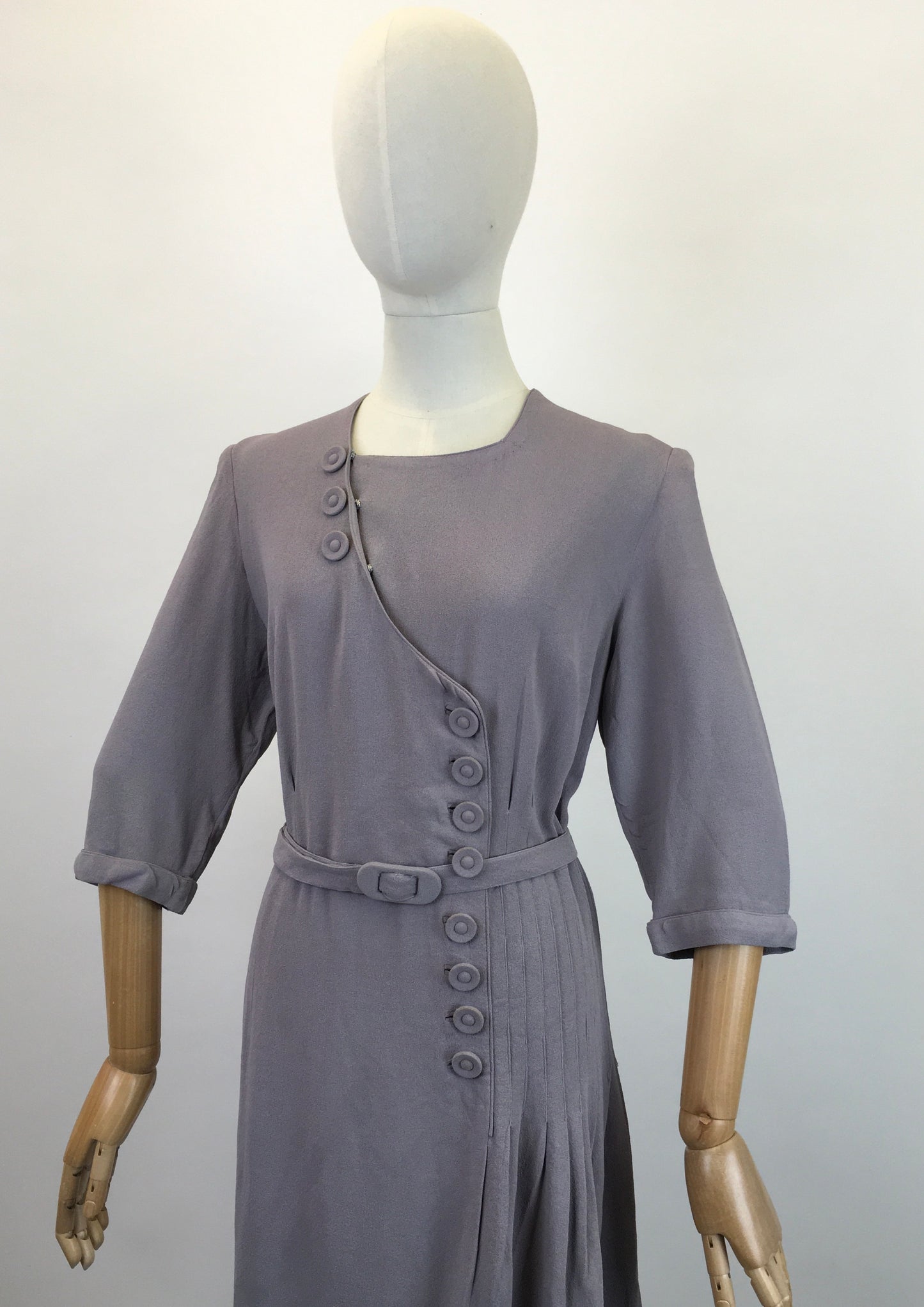 Original 1940's Stunning VOLUP Going Away Dress and Jacket Set - In A Pale Mauve