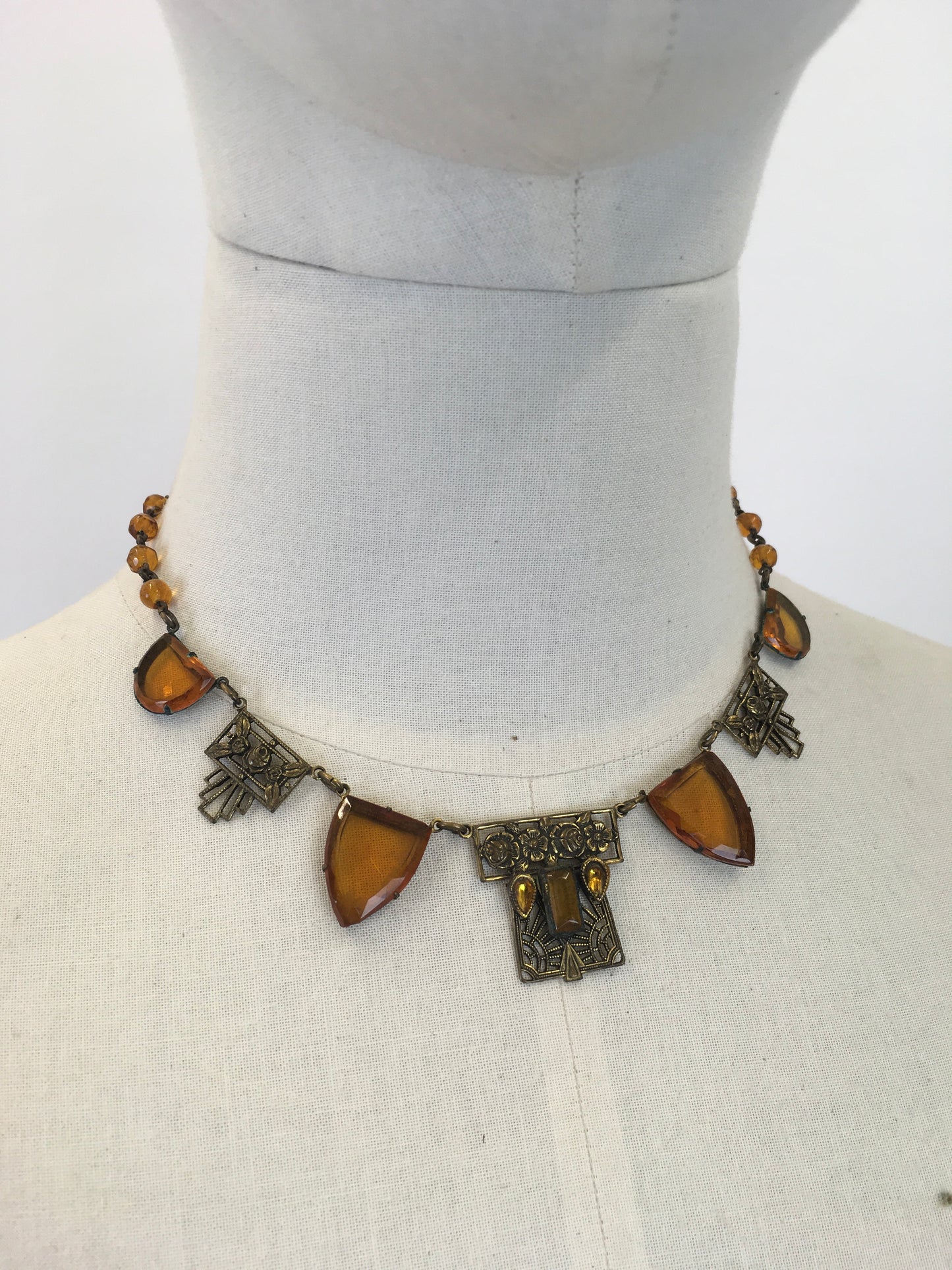 Original 1920's Sensational Necklace - With Exquisite Details of Sunbursts and Roses