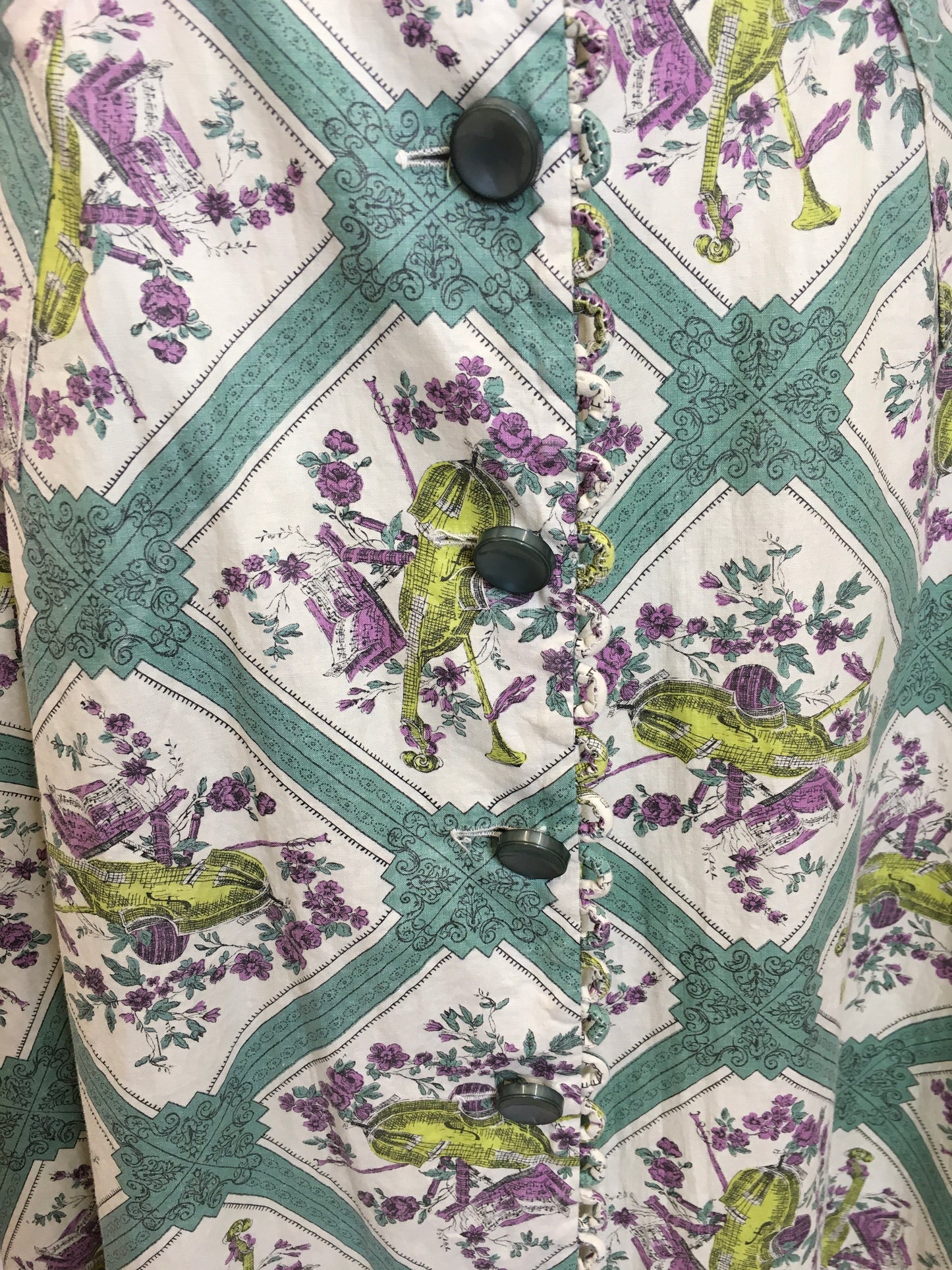 Original 1940's VOLUP Novelty Print - Featuring Amazing Roulette Loop Detailing