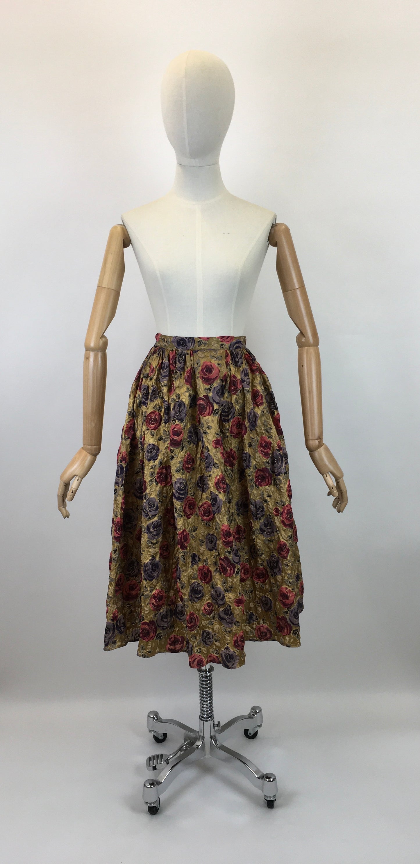 Original 1950’s FABULOUS ‘ Jayne Colton ltd ‘ Skirt - In Rich Gold, Warm Berries & Purples