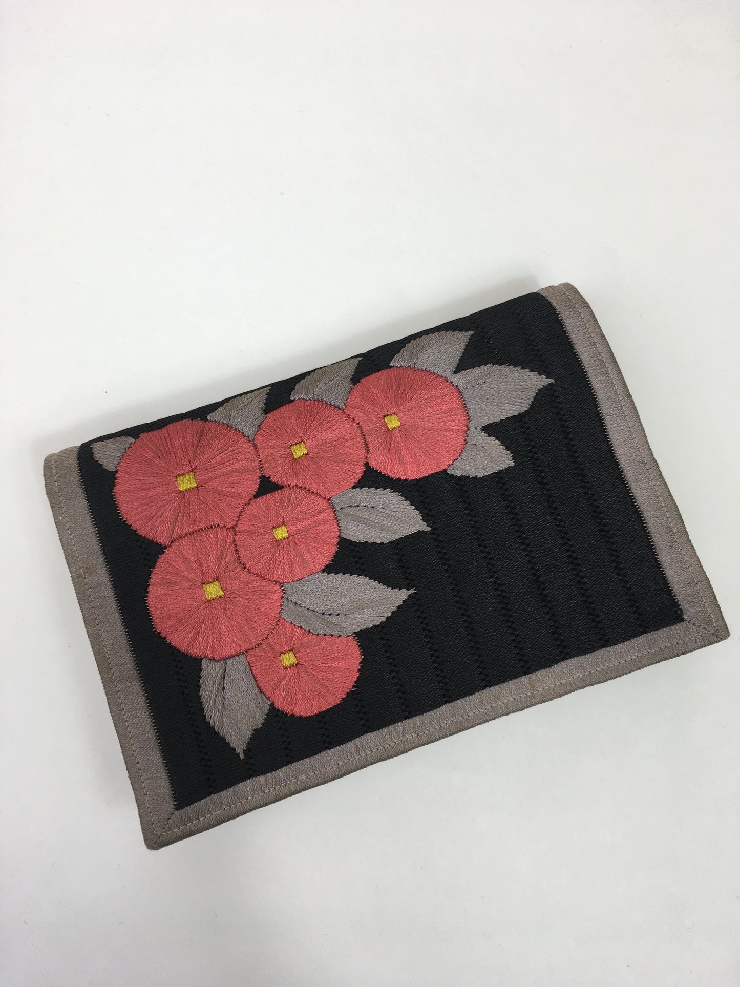 Original 1930's SENSATIONAL Art Deco Clutch Bag - In Embroidered Floral