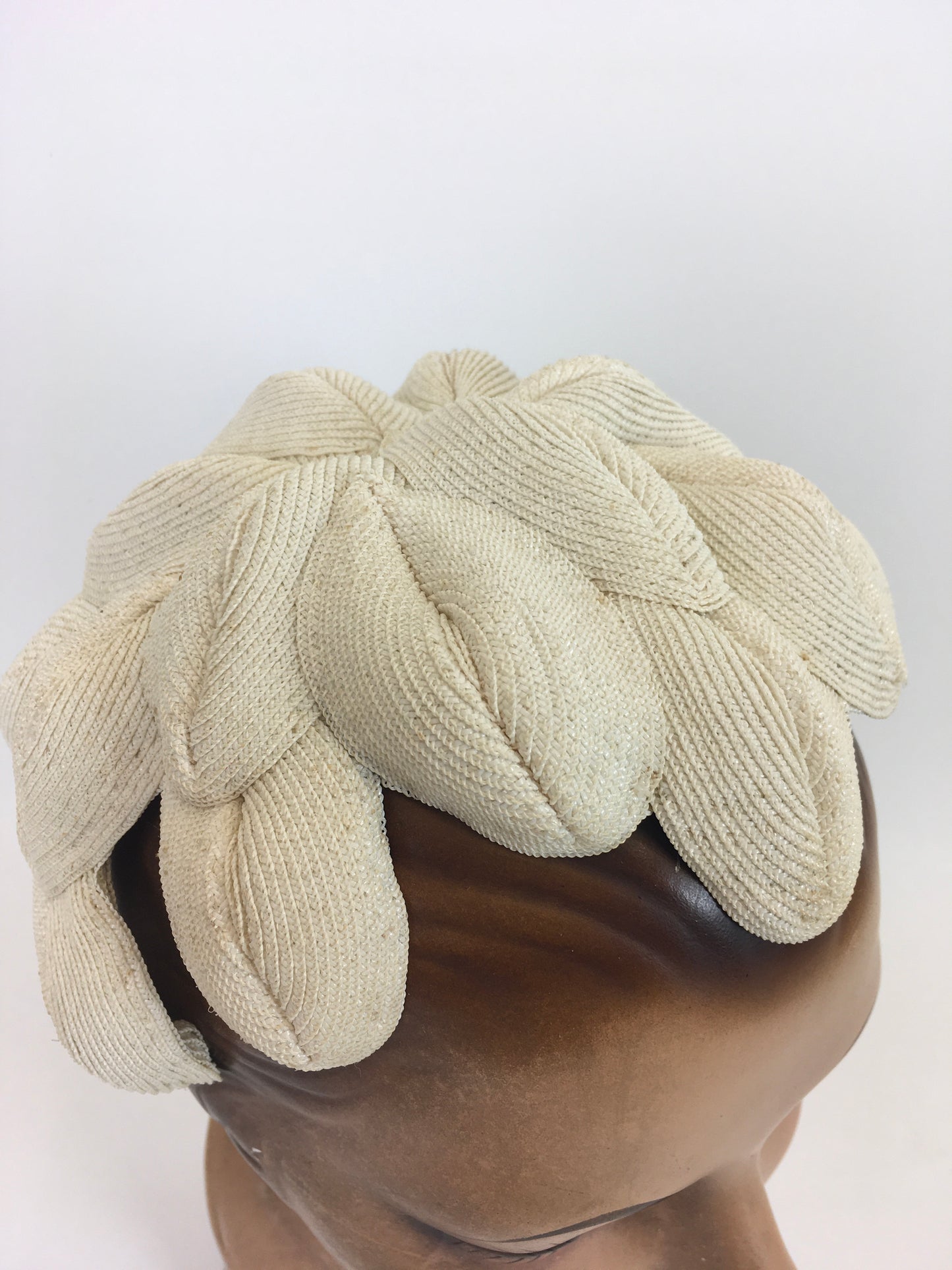 Original 1950’s Darling Structured Headpiece - In Soft Ivory