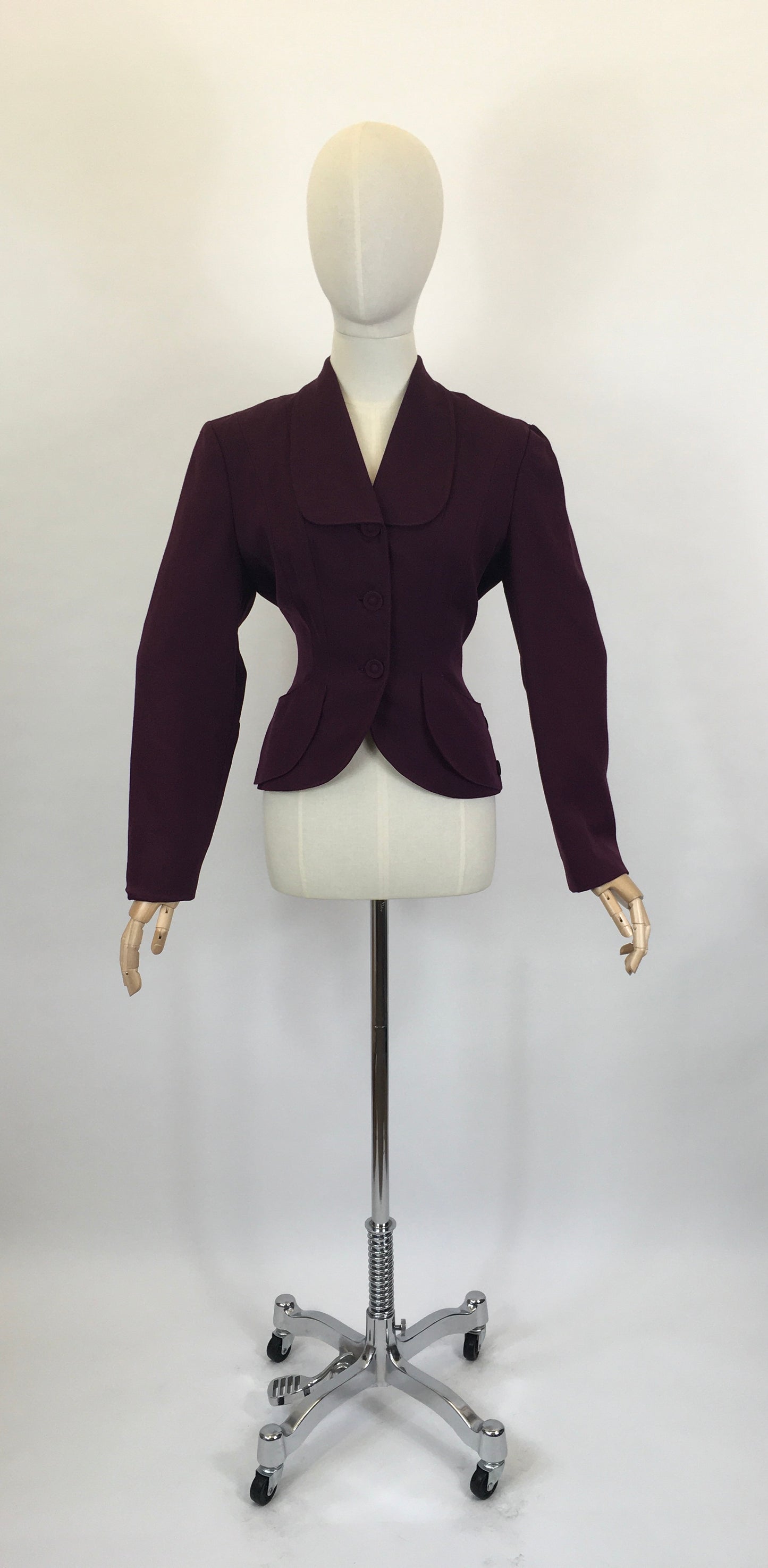 Original 1940’s Stunning Fitted Jacket - In A Divine Deep Plum Colour way