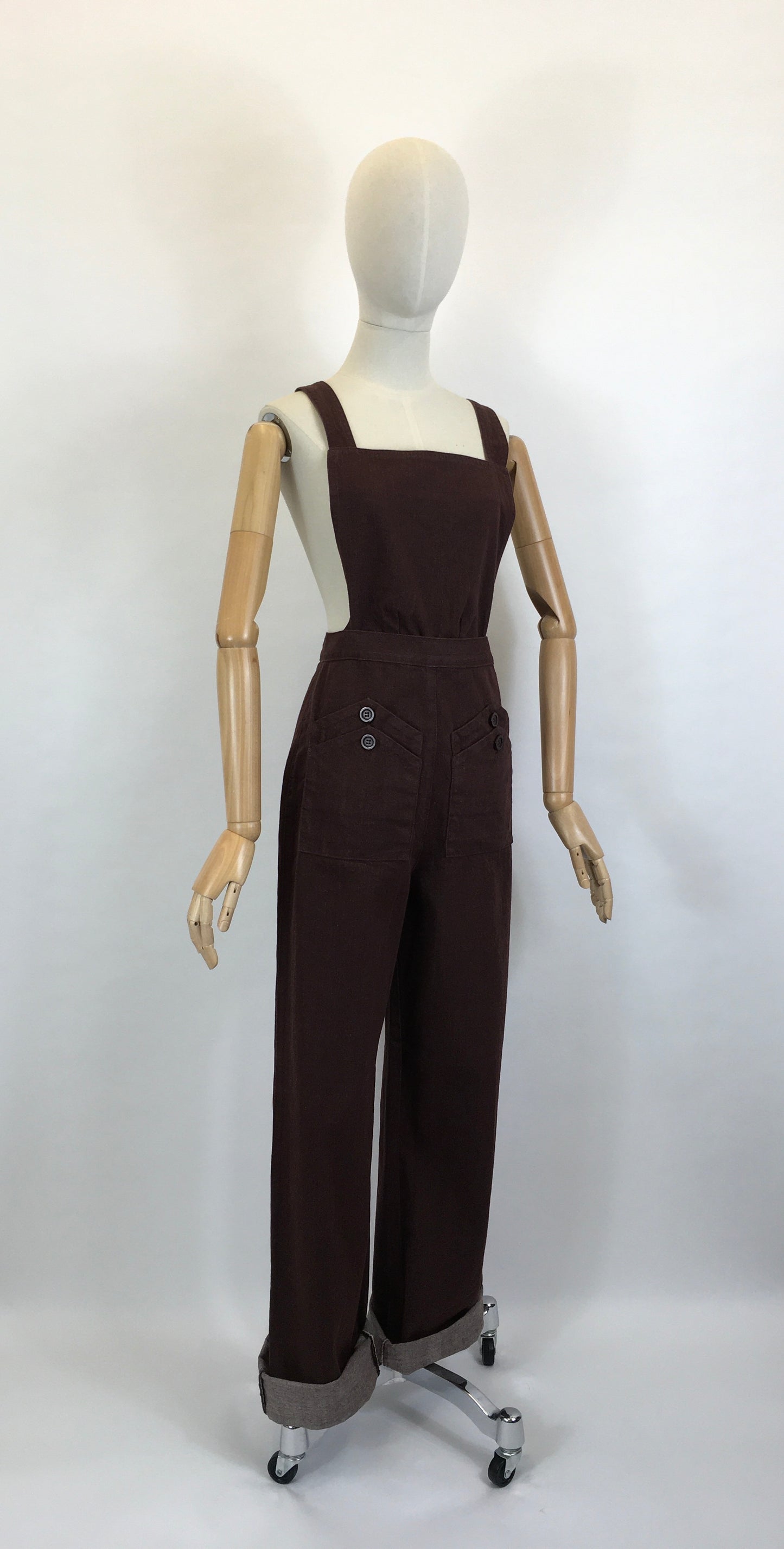 Freddie’s Of Pinewood - Home Companion Dungarees In Brown