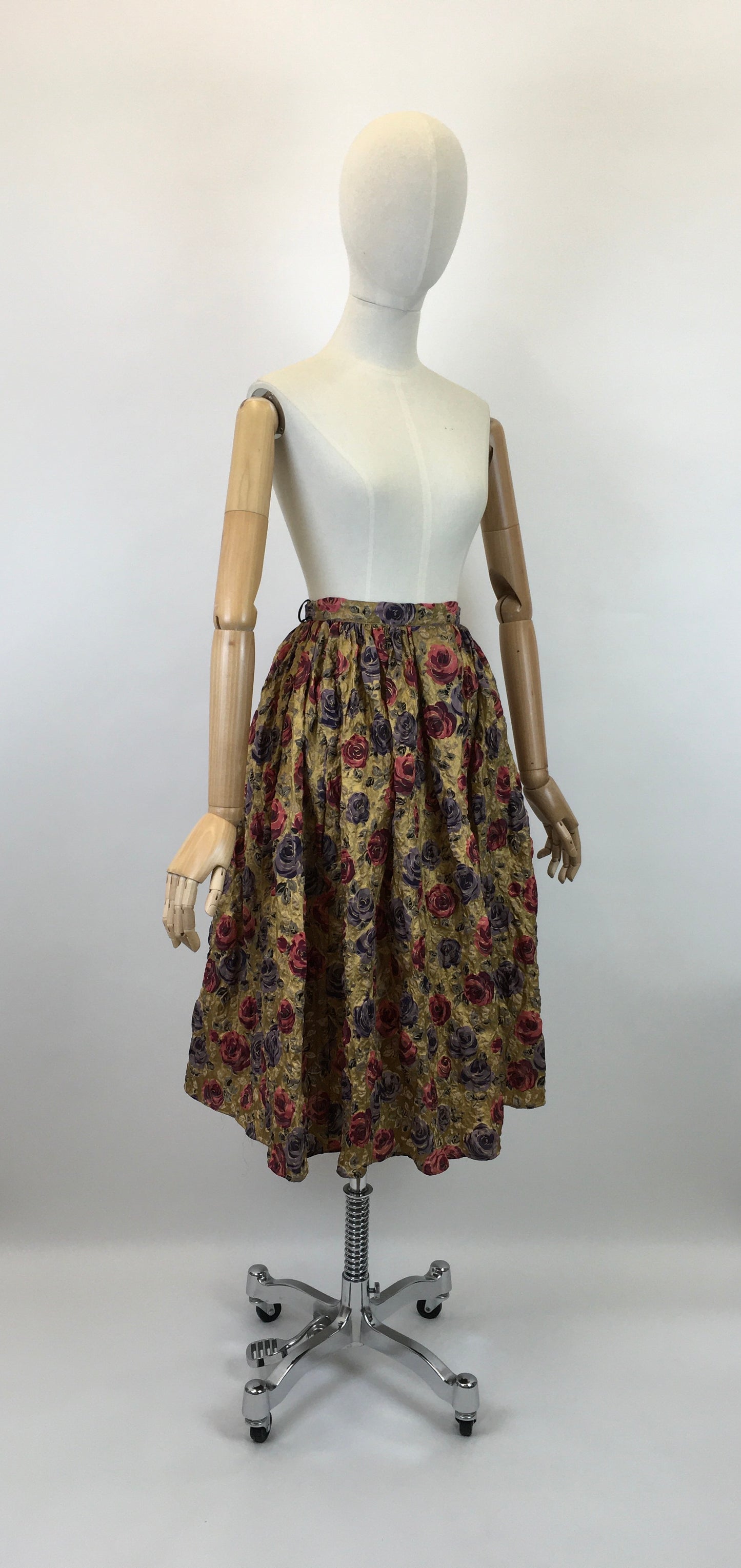 Original 1950’s FABULOUS ‘ Jayne Colton ltd ‘ Skirt - In Rich Gold, Warm Berries & Purples