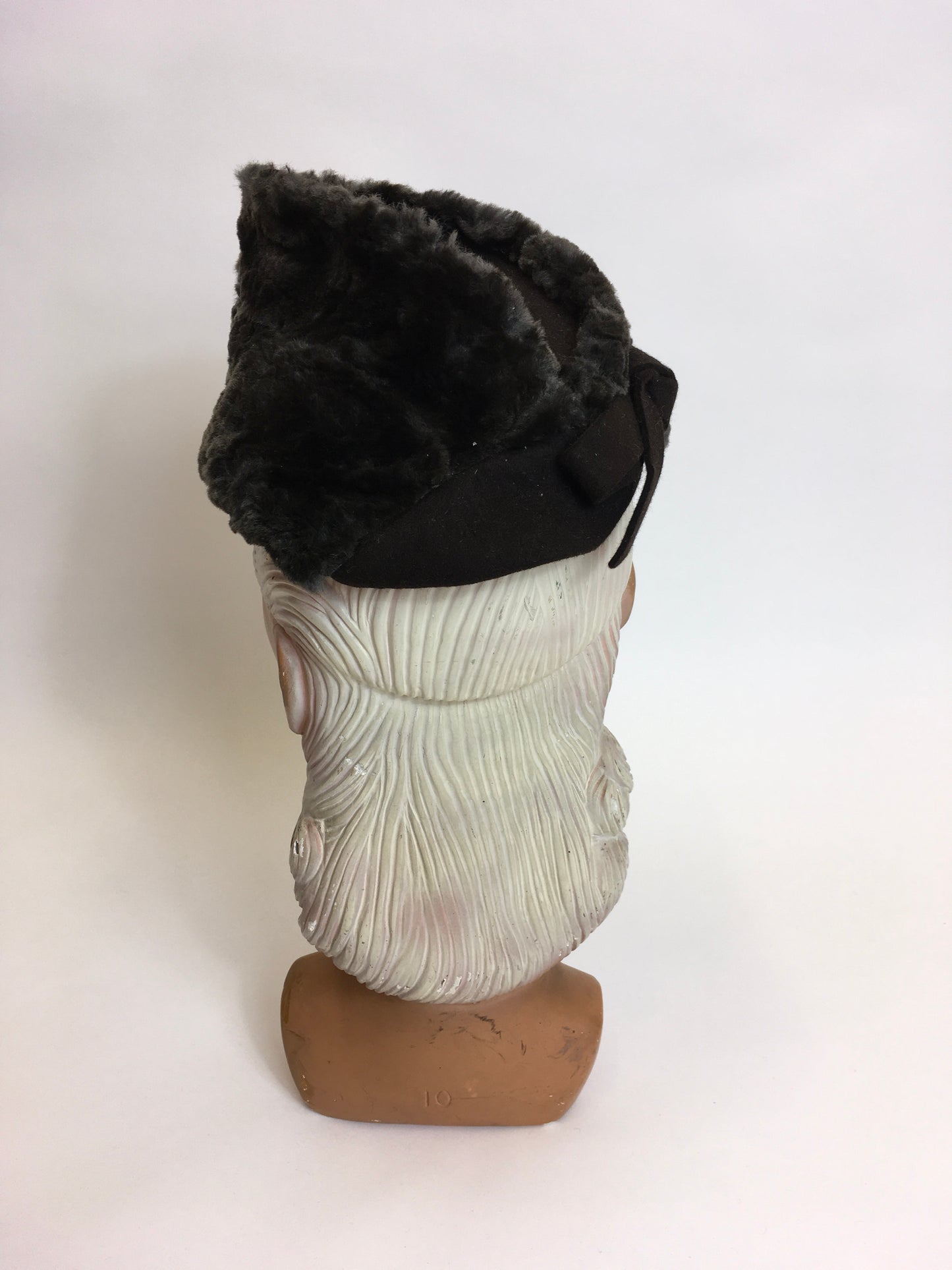 Original 1940’s Moleskin & Felt Topper - In A Fabulous Asymmetrical Shape