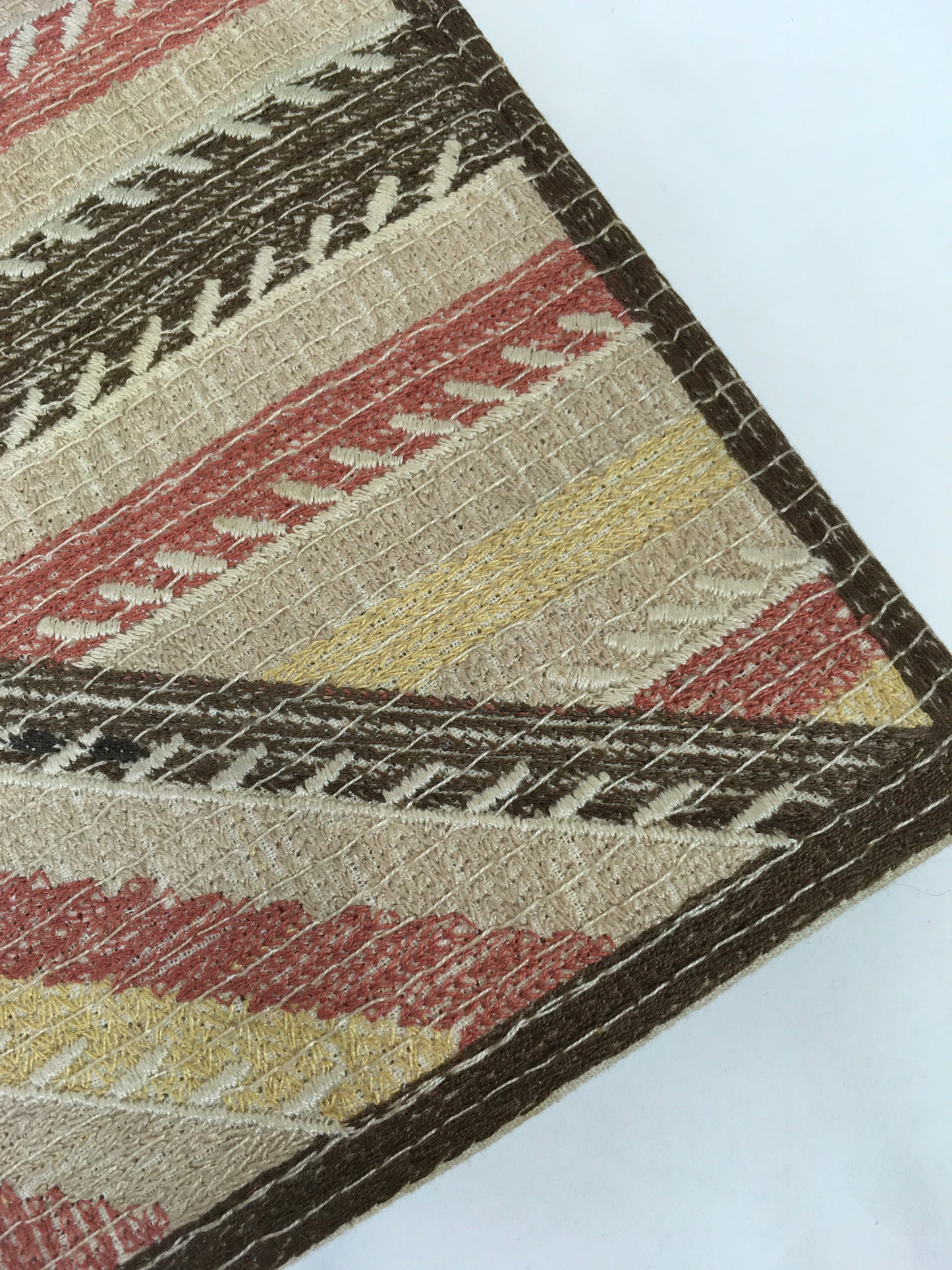 Original 1930's Darling Clutch Fabric Handbag - In a Warm Brown, Soft Orange and Beige Cloth