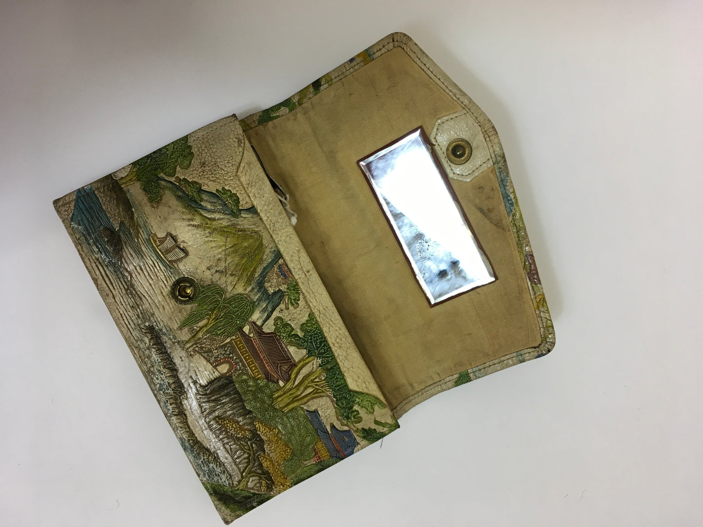 Original late 1930’s early 1940’s Tourist Bag - Beautiful Detail & Colourings