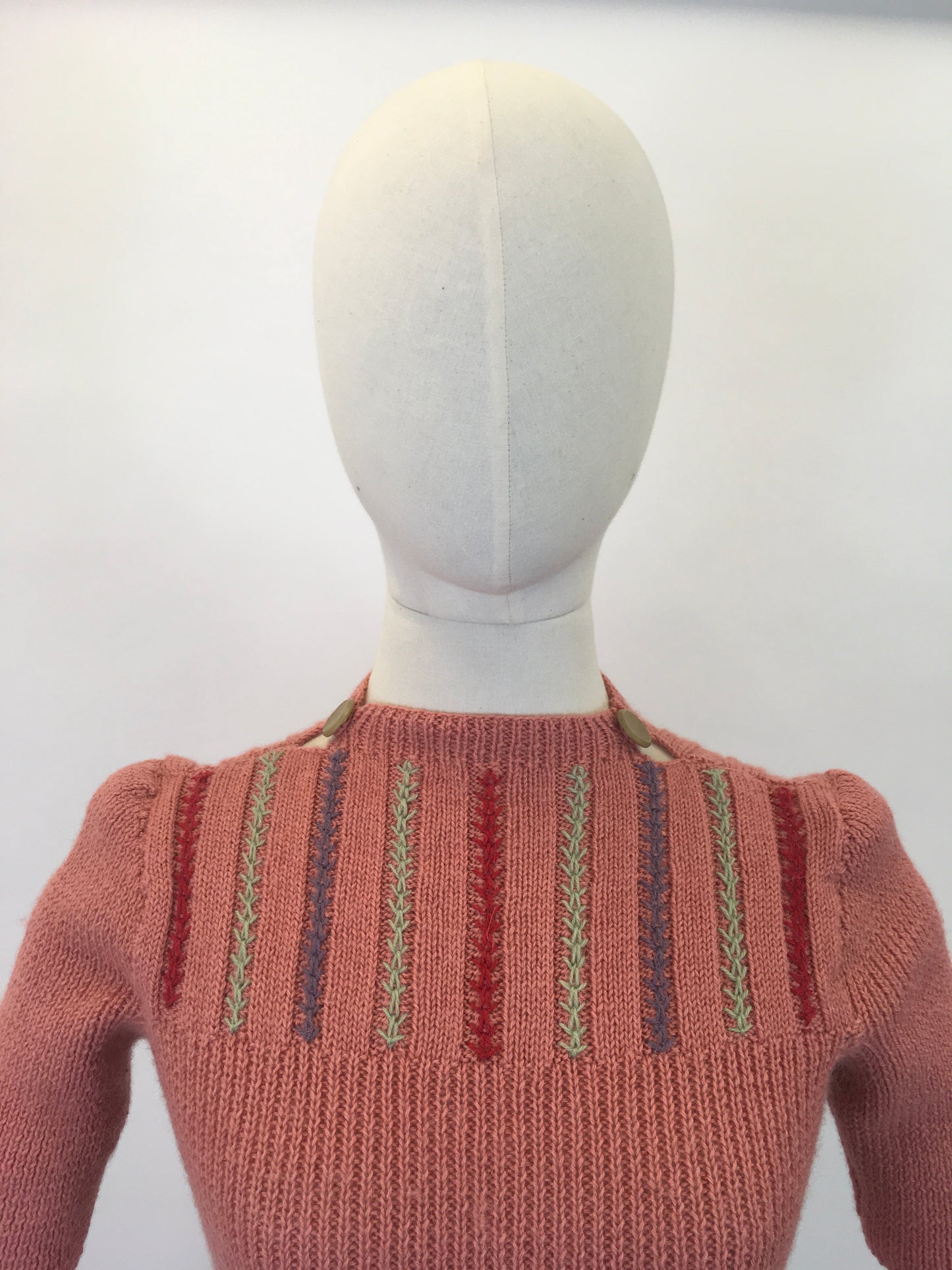 Recently Handknitted By ' Linda Boddison' - Original 1940's Reproduction Knitwear