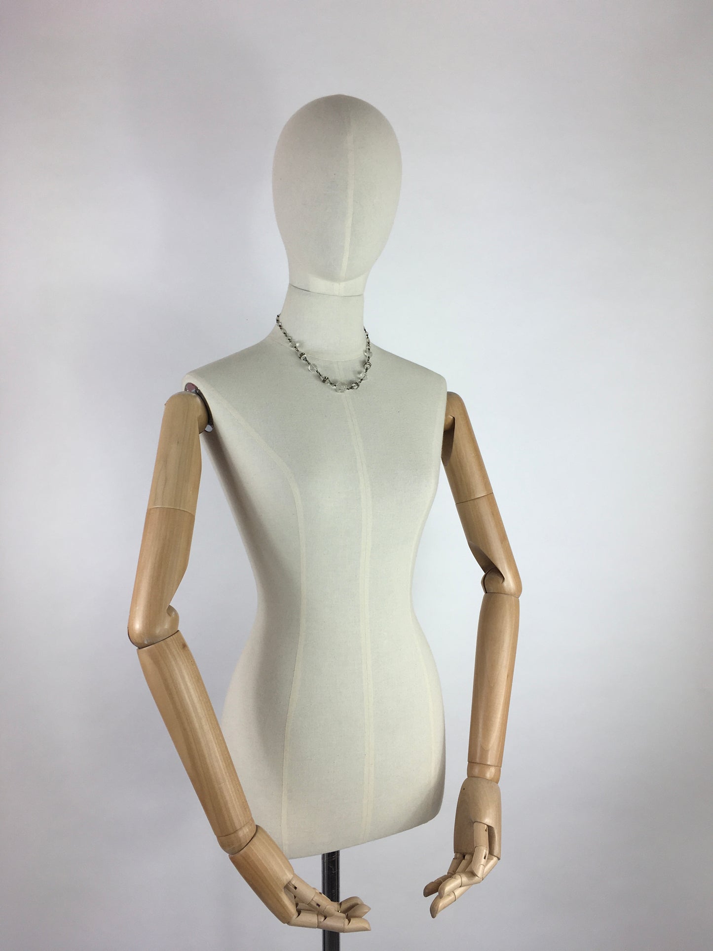 Original 1930’s Necklace - In Glass Beads with Marquesite Detailing and Screw Back Clasp