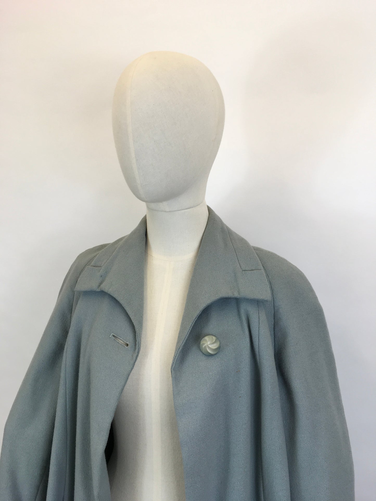 Original 1950’s Darling Pale Blue Swing Coat - With A Classic Easy to Wear 50’s Silhouette