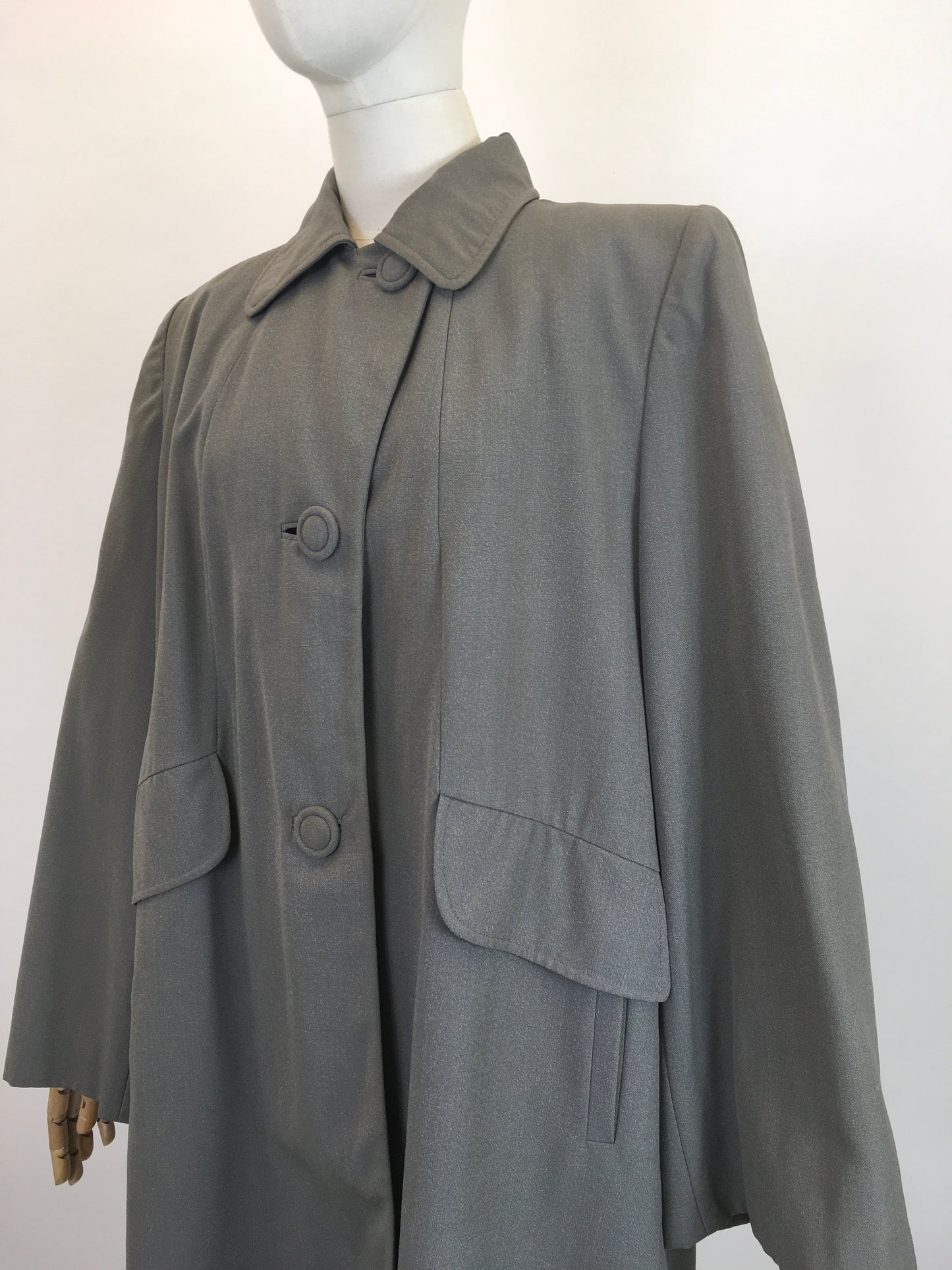 Original Late 40's Early 50's Coat in Powdered Grey - By ' Betsy Rose'