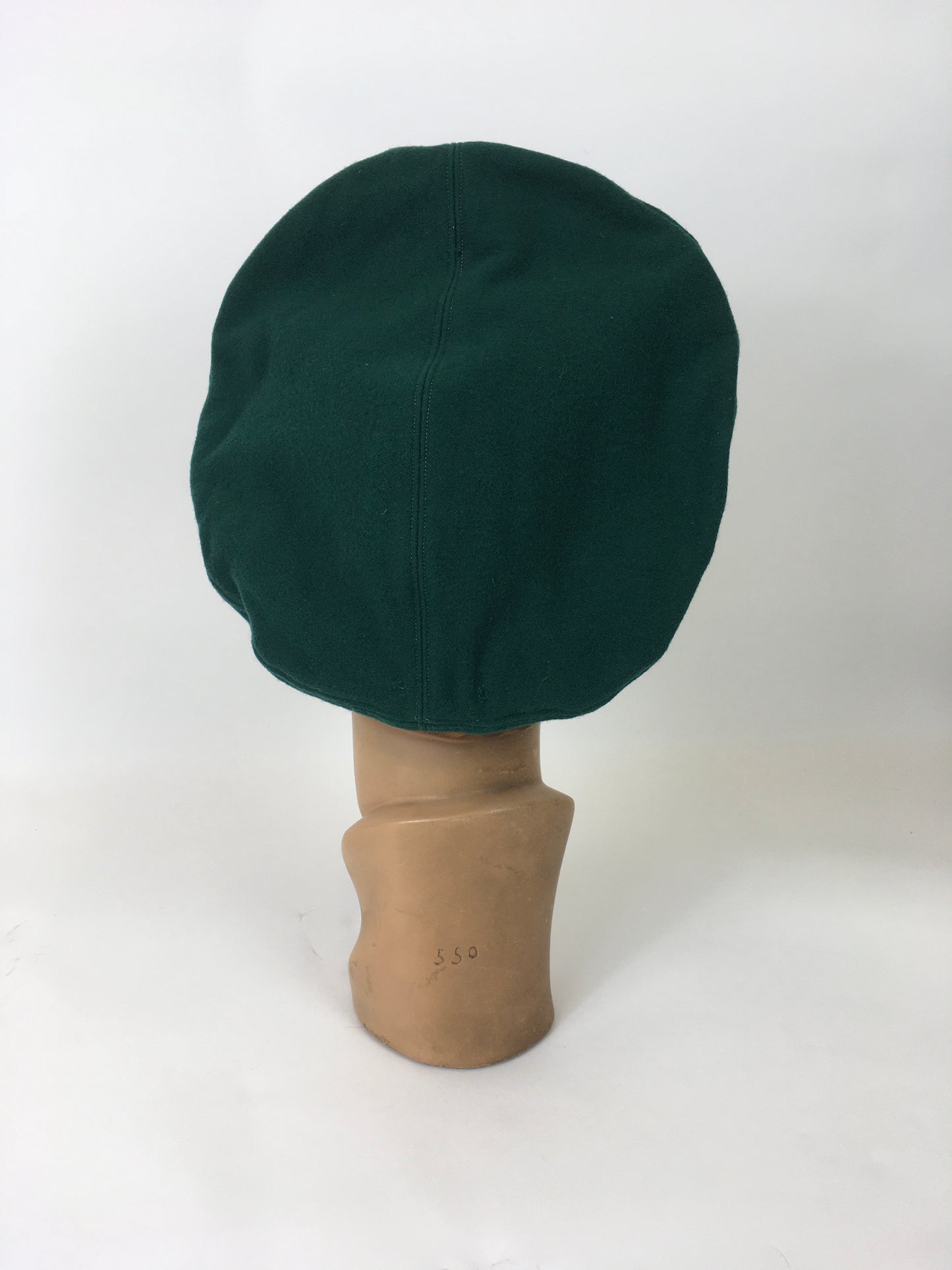 Original 1940’s Halo Beret - In A Stunning Forest Green Wool