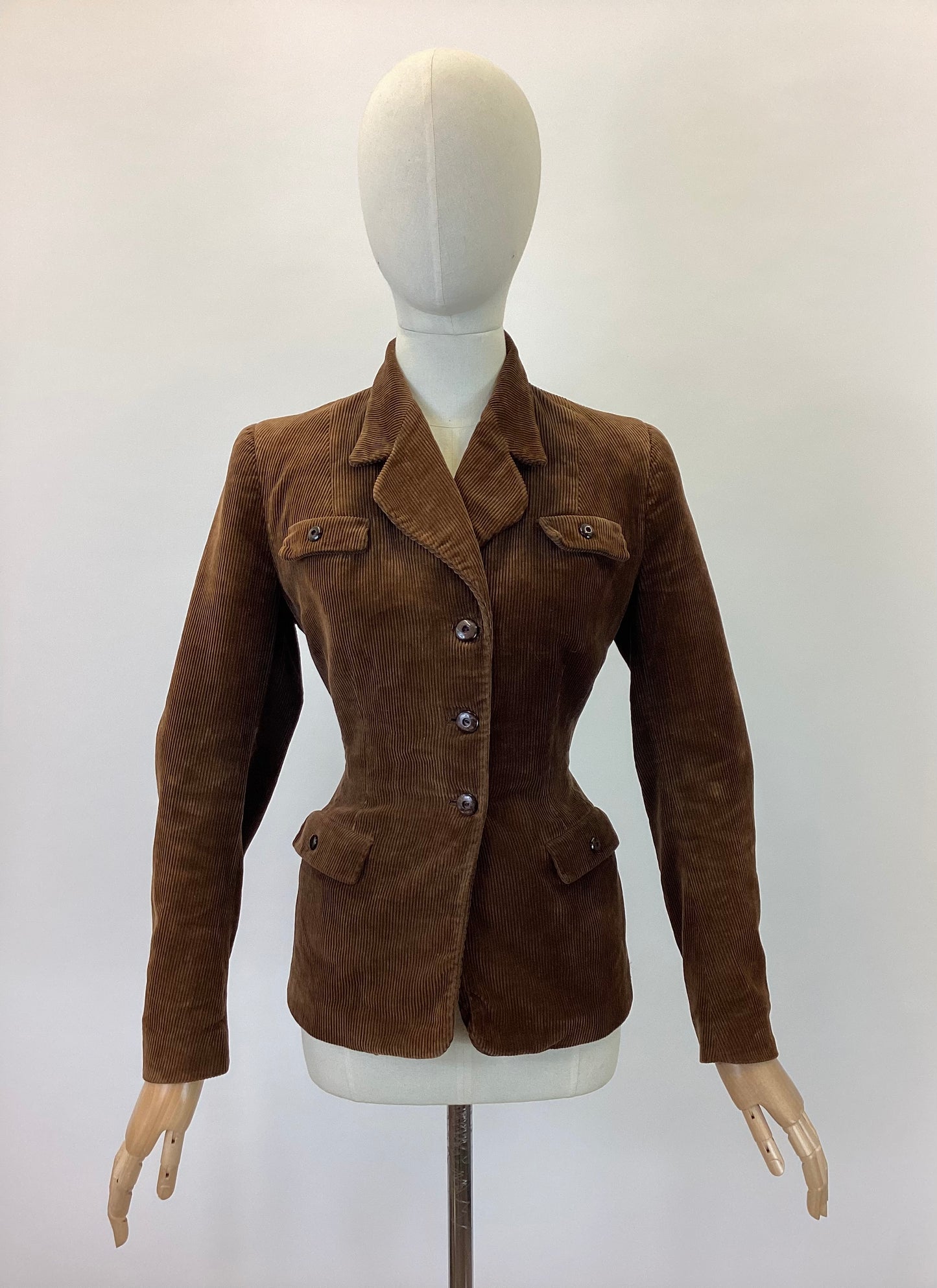 Original Darling 1940’s Needlecord Jacket - In Chocolate Brown