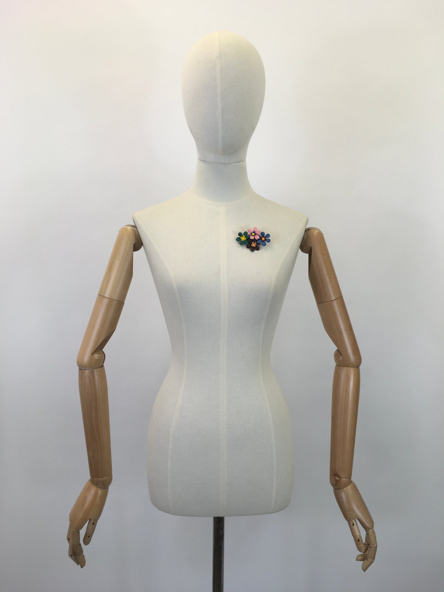 Original 1940’s Celluloid Floral Brooch - In Soft Pastels
