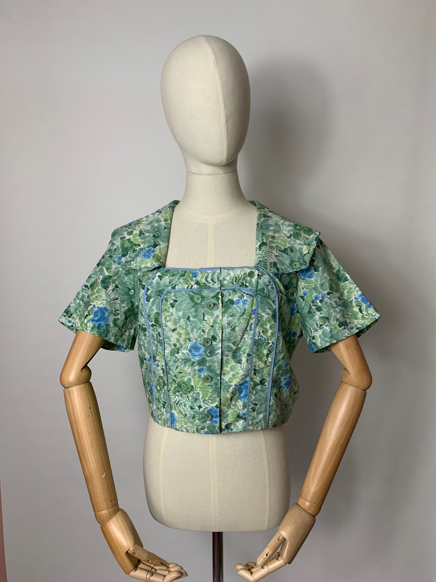 Original 1950s Horrockses Fashions Jacket / Bolero - In a Lovely Summertime Floral