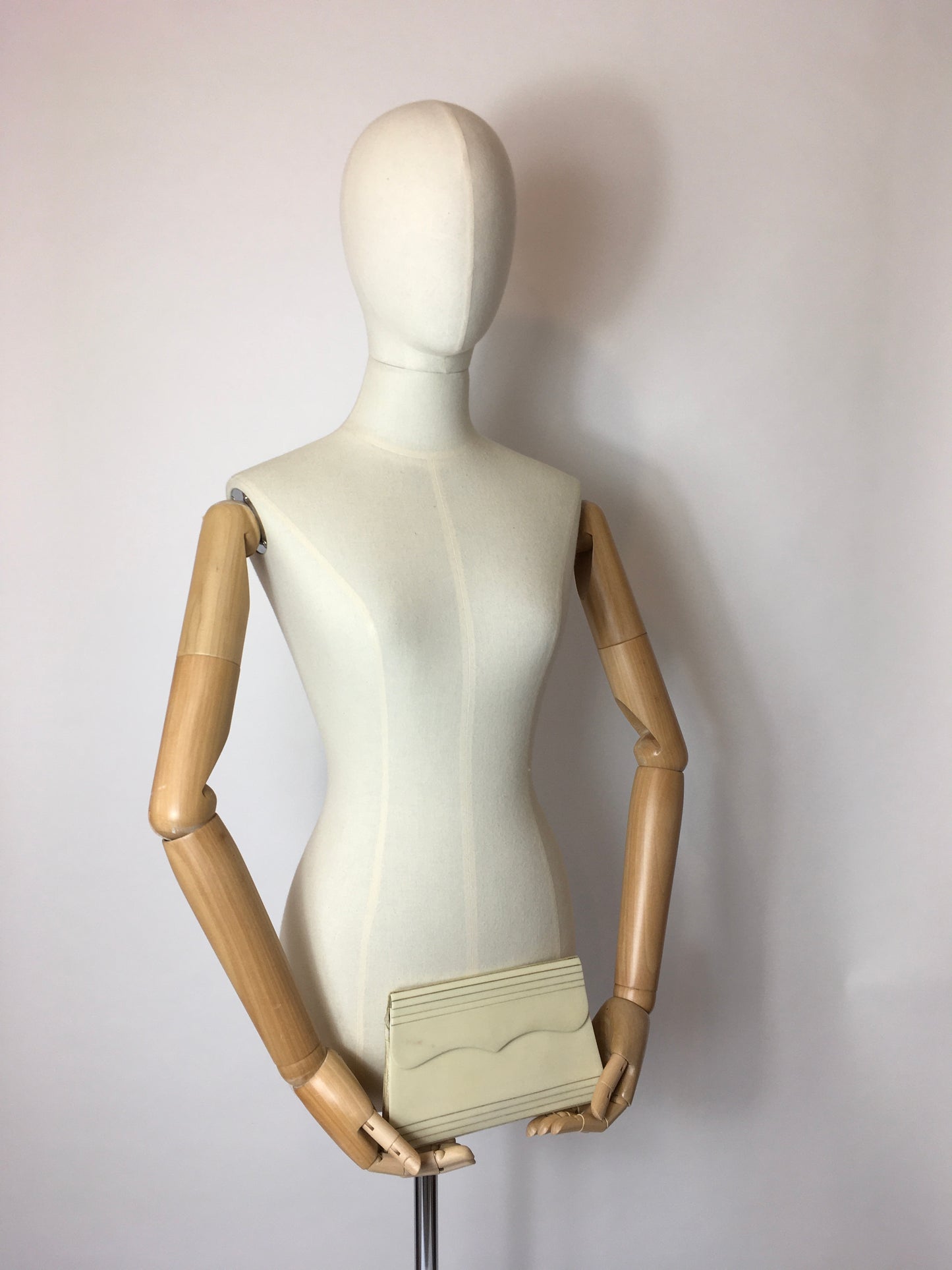 Original Rare 1930’s Ivory Celluloid Clutch Bag - Festival of Vintage Fashion Show Exclusive