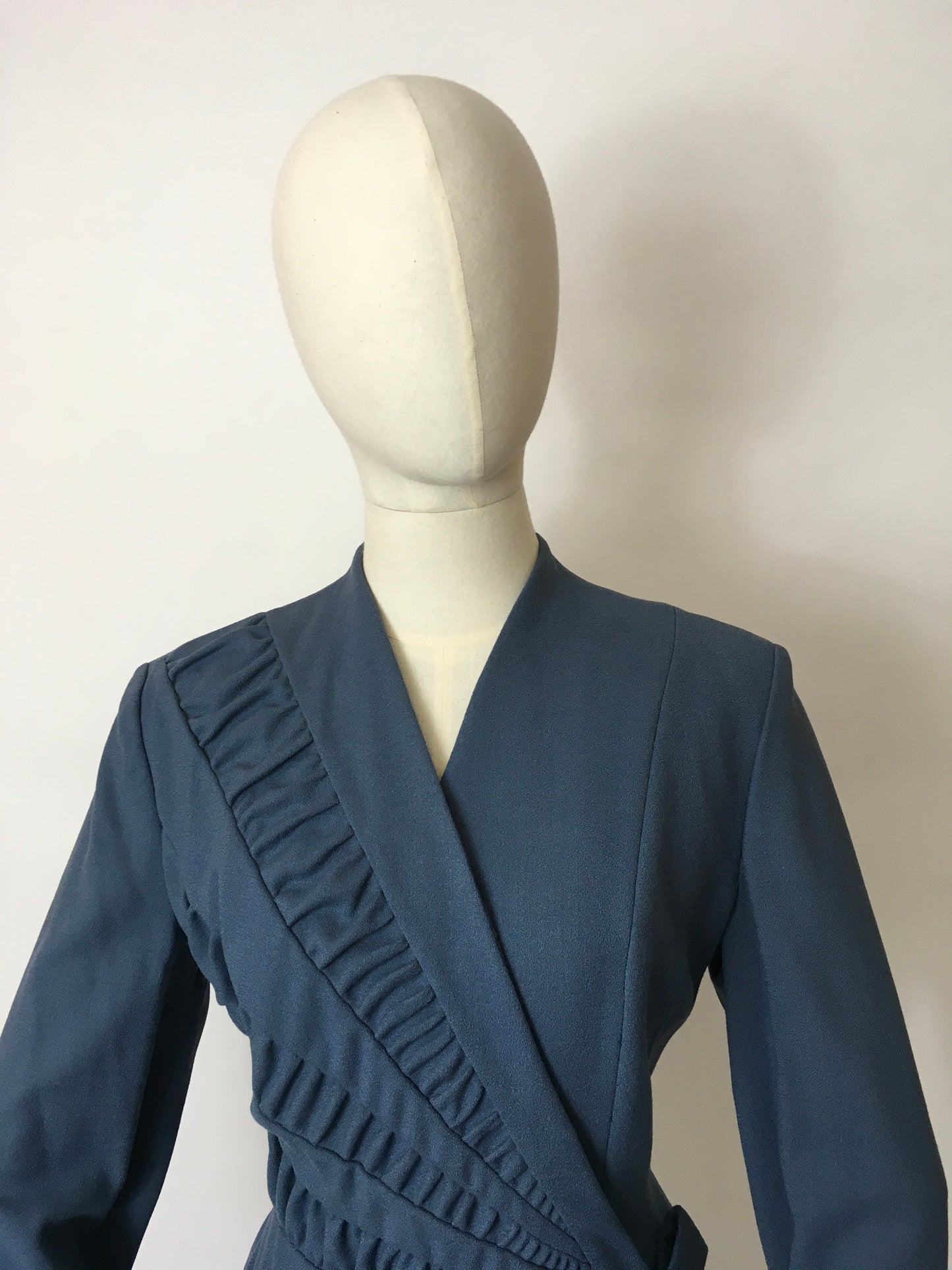 Original 1940’s ‘ Lilli Ann’ Asymmetric Front Jacket - In a Lovely Airforce Blue