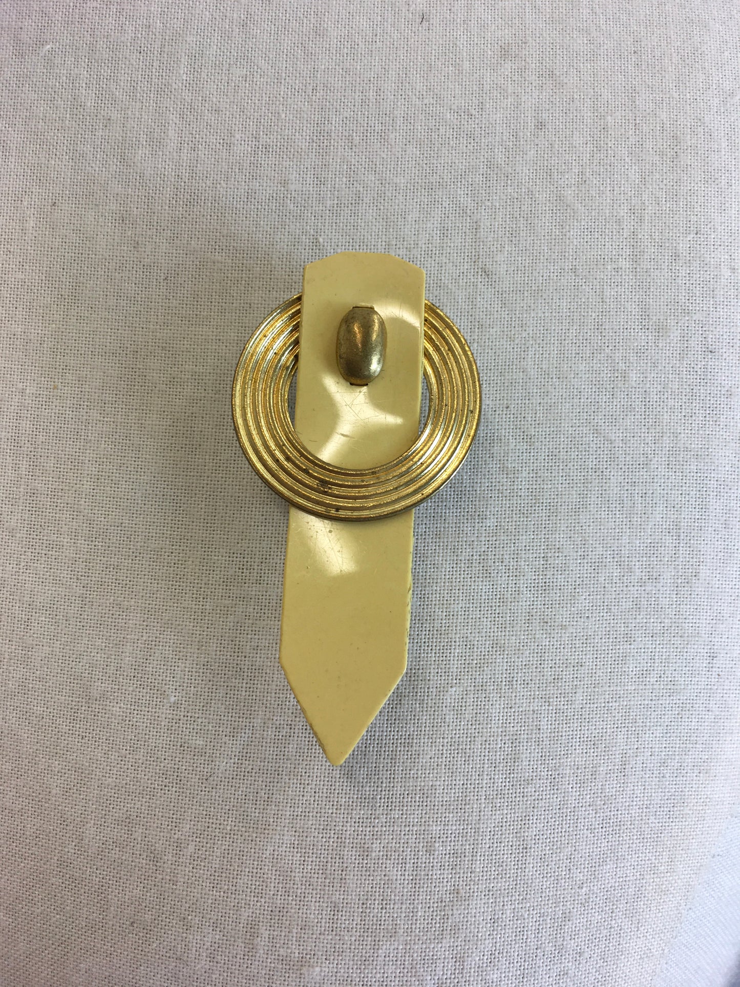 Original 1930’s Celluloid Brooch - In Corn Yellow with A Gold Accent