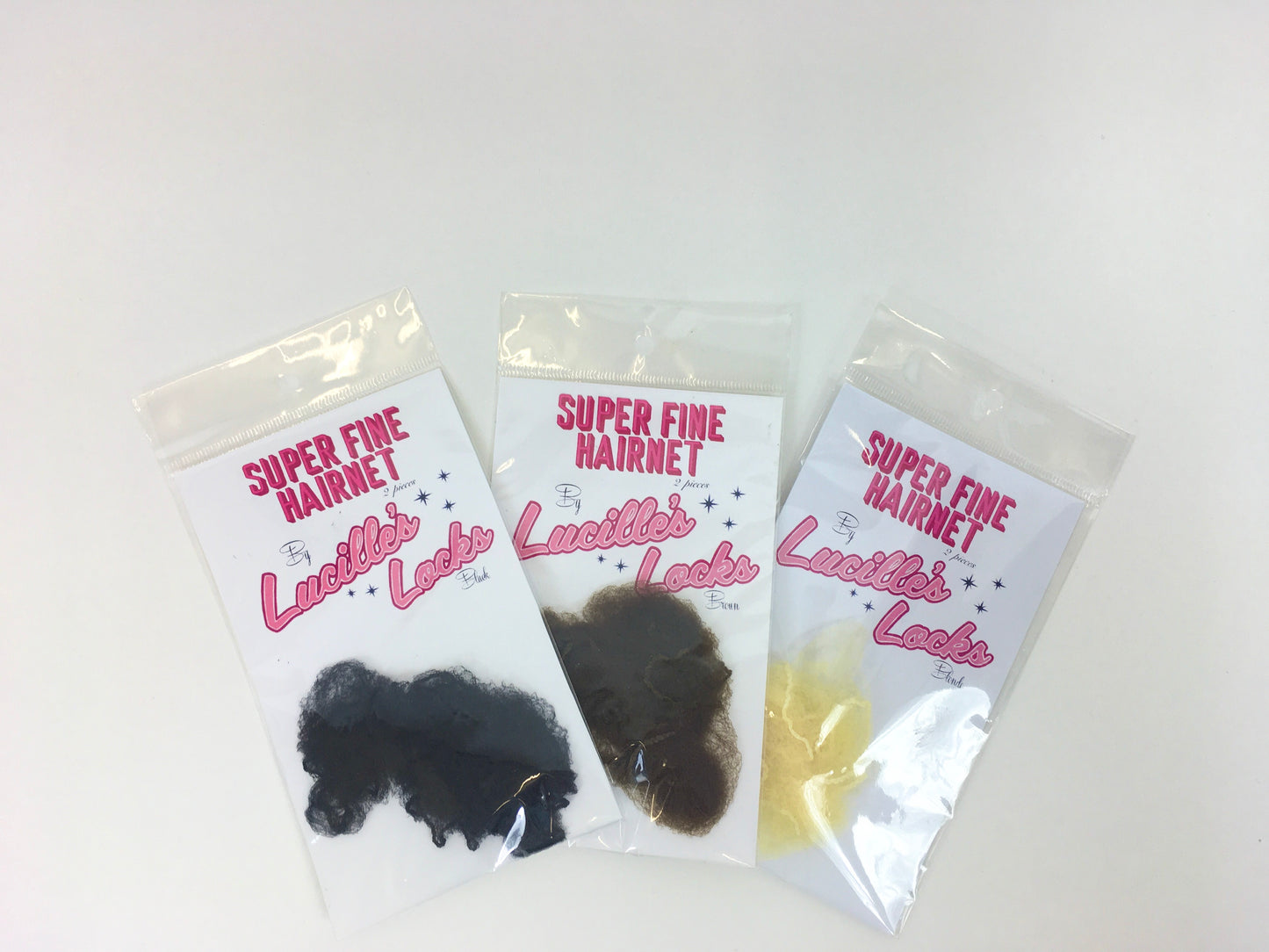 Lucille’s Locks Superfine Hair Nets - In Brown, Black & Blonde