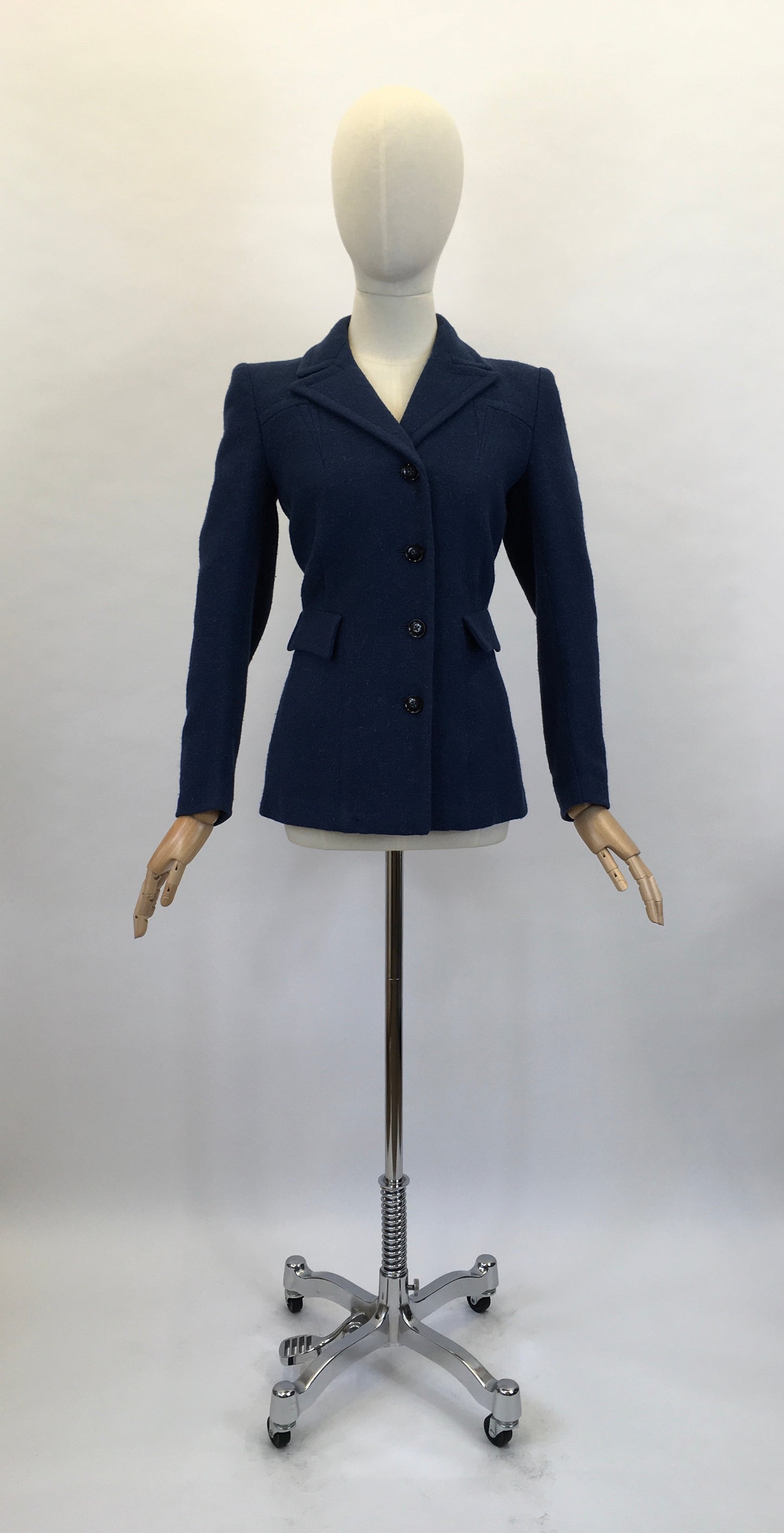 Original 1940’s Fabulous Blue Flecked Woollen Jacket - ‘ Orndale’ Made In England Label
