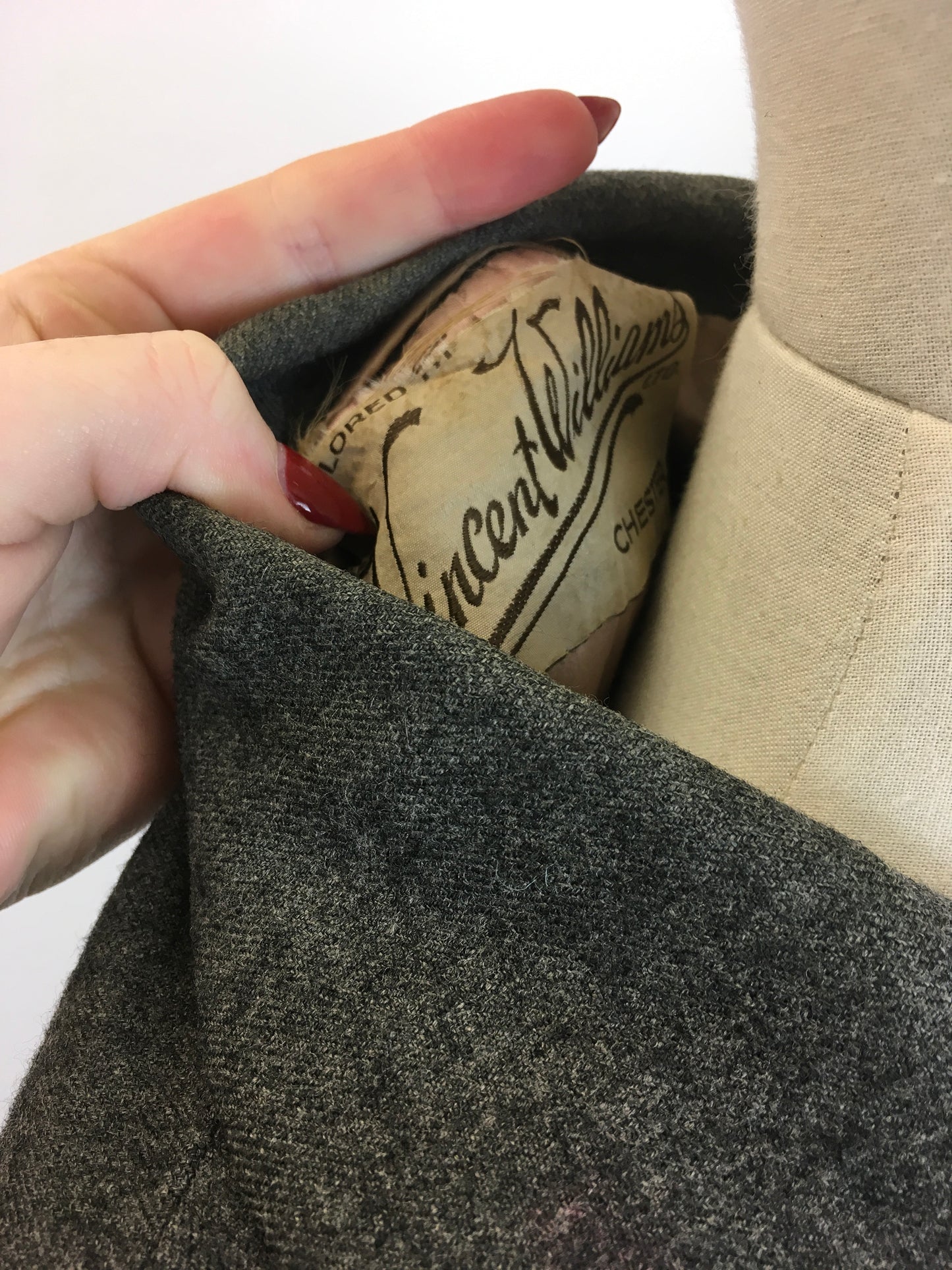 Original 1940's Fabulous Wartime Coat - In A Dark Charcoal Grey With Beautiful Details