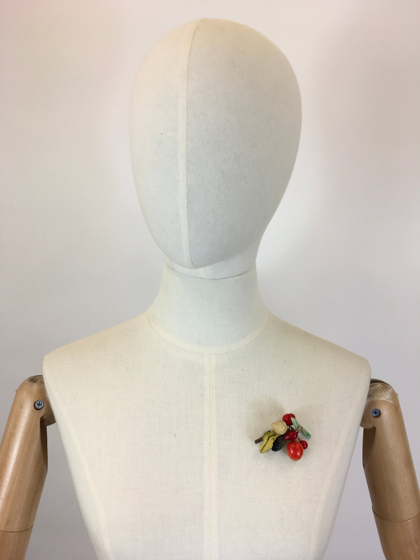 Original 1930's / 1940's Wire & Fruit Brooch - Make do and Mend Wartime Fashions