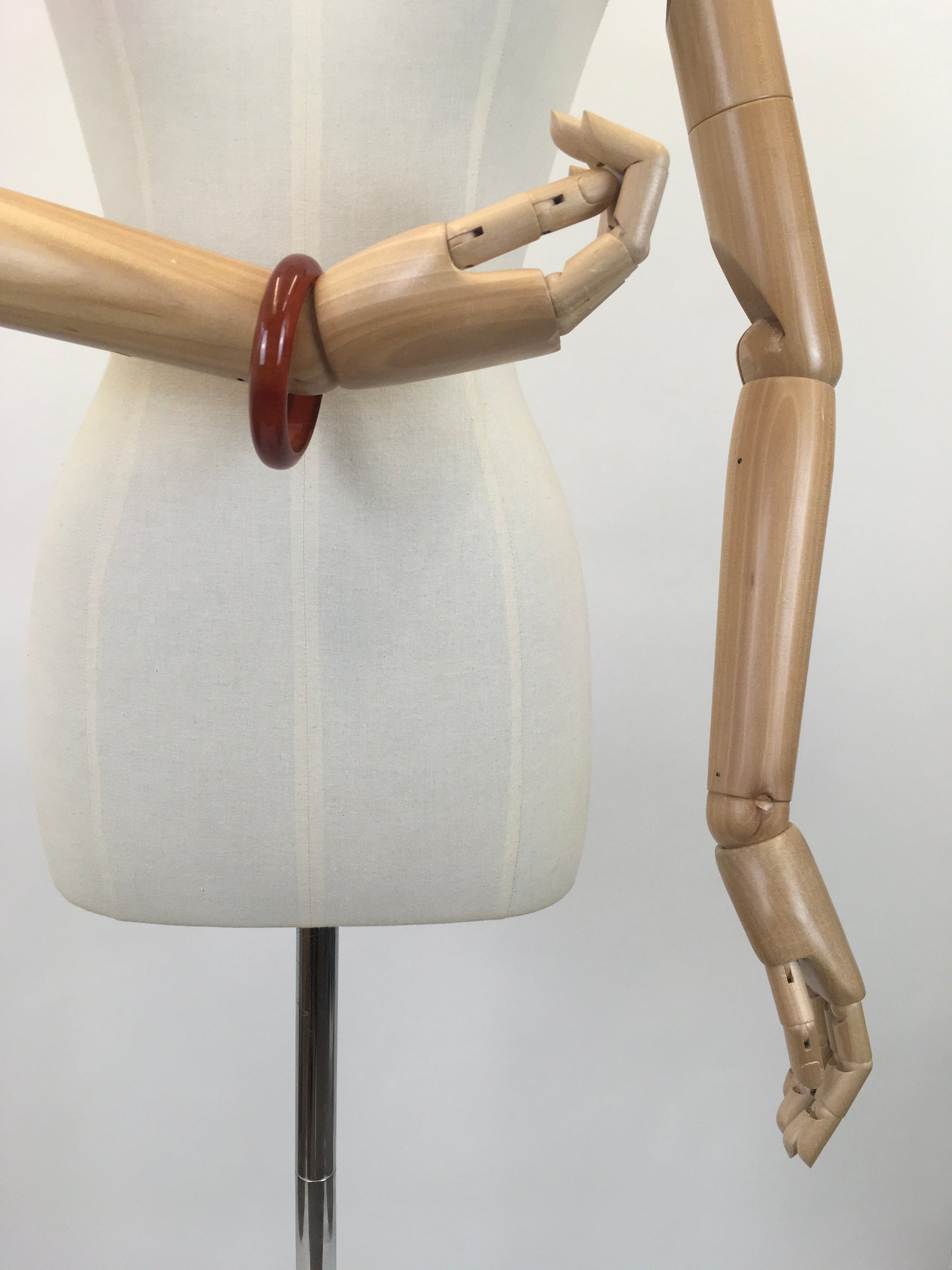 Original 1940's / 1950's Fabulous Bakelite Bangle - In An Amber Colourway