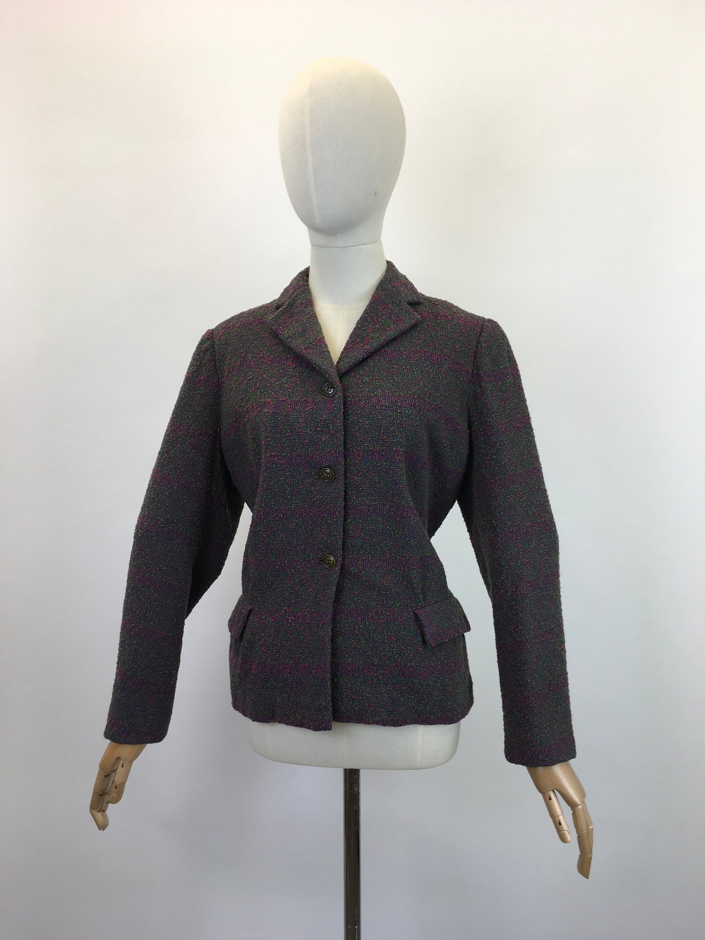 Original 1950's Fabulous Hebe Sports Jacket - In Purples and Greens