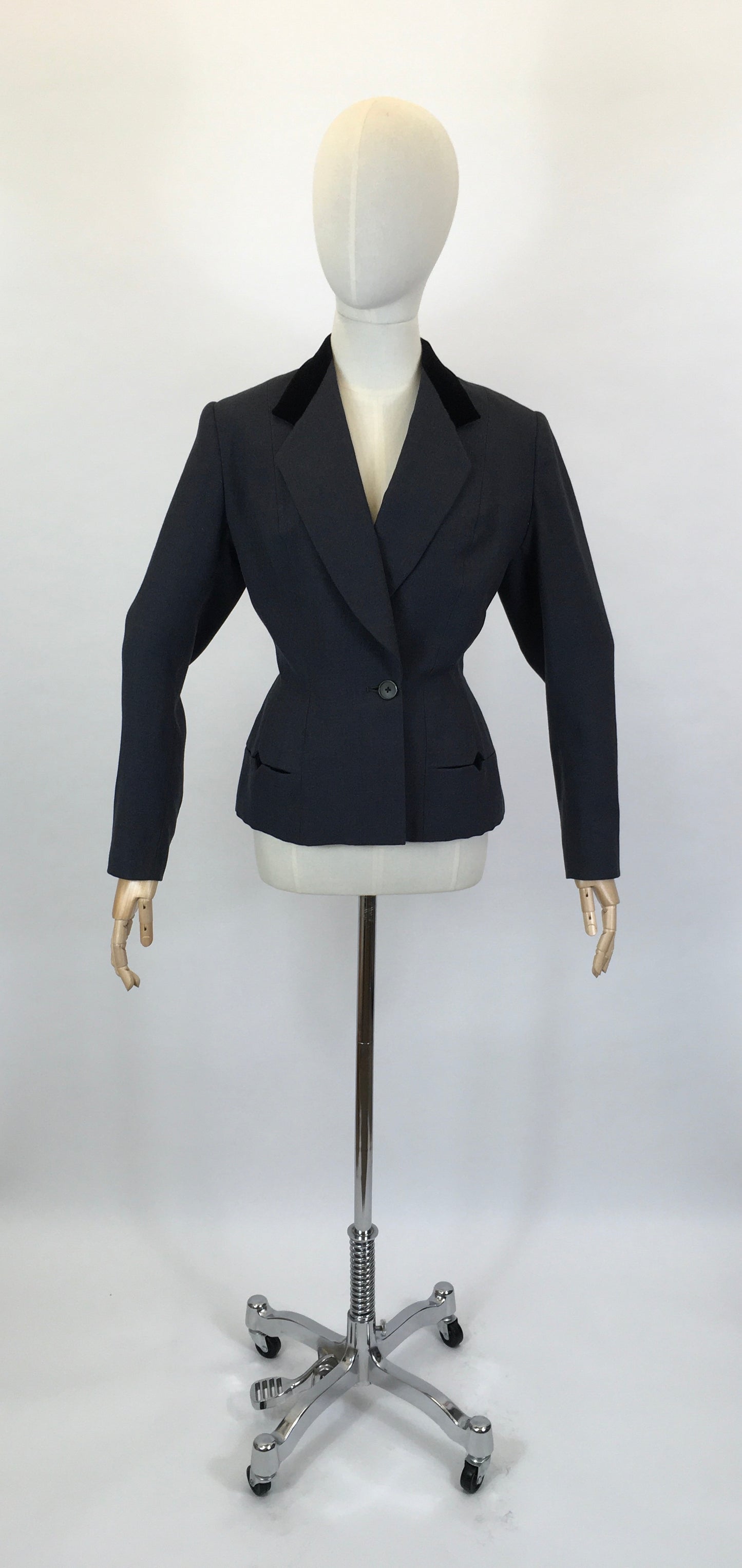 Original Late 1940’s early 1950’s Grey Fitted Jacket - By ‘ Simon Massey’
