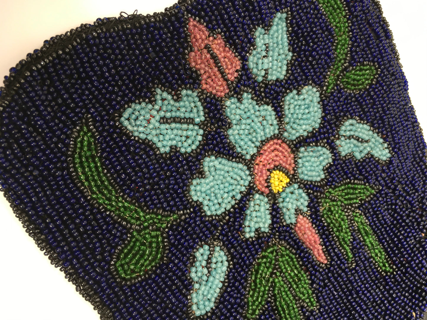 Original Early 1920’s Beaded Handbag - In an Exquisite Colour Palette of Rich Blues, Greens, Turquoise, Powdered Blush and Yellow