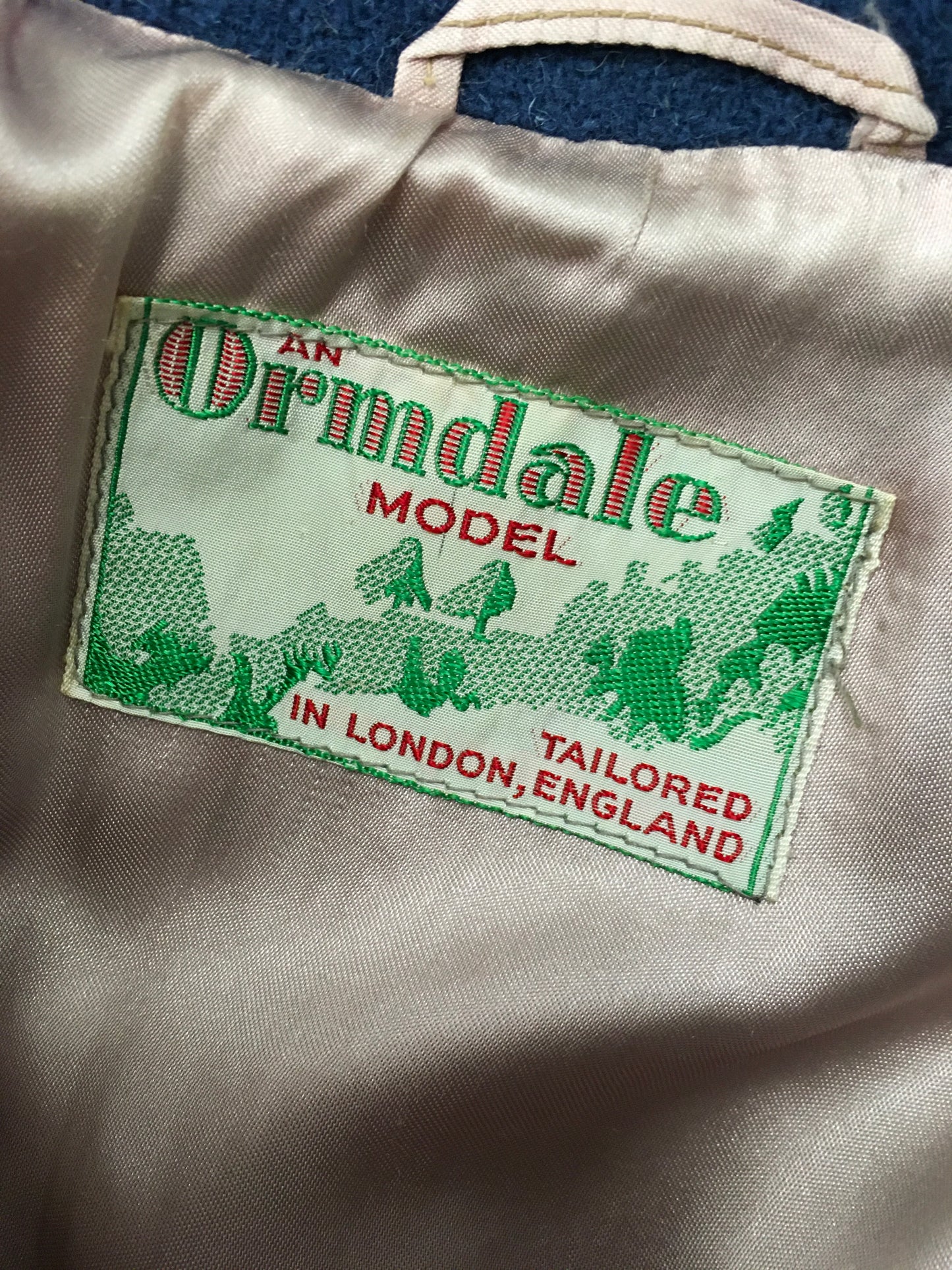Original 1940’s Fabulous Blue Flecked Woollen Jacket - ‘ Orndale’ Made In England Label
