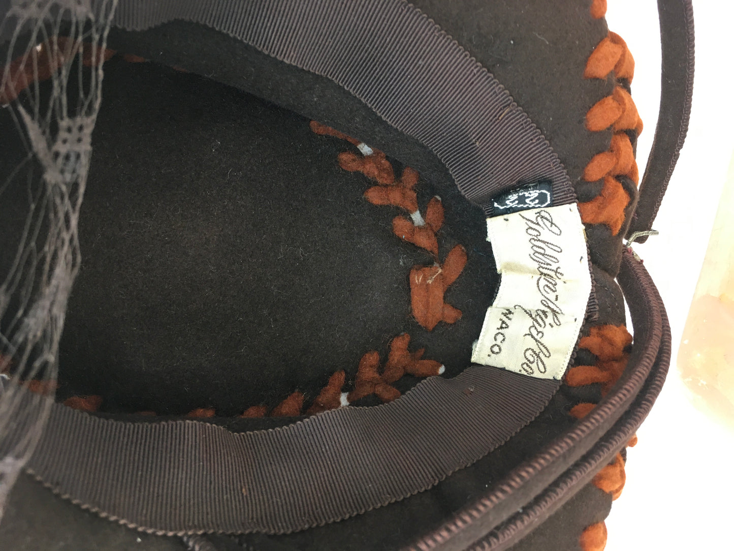 Original STUNNING 1940s American Topper Hat - In an Autumnal Colour Pallet of Warm Brown, Oranges and Yellow