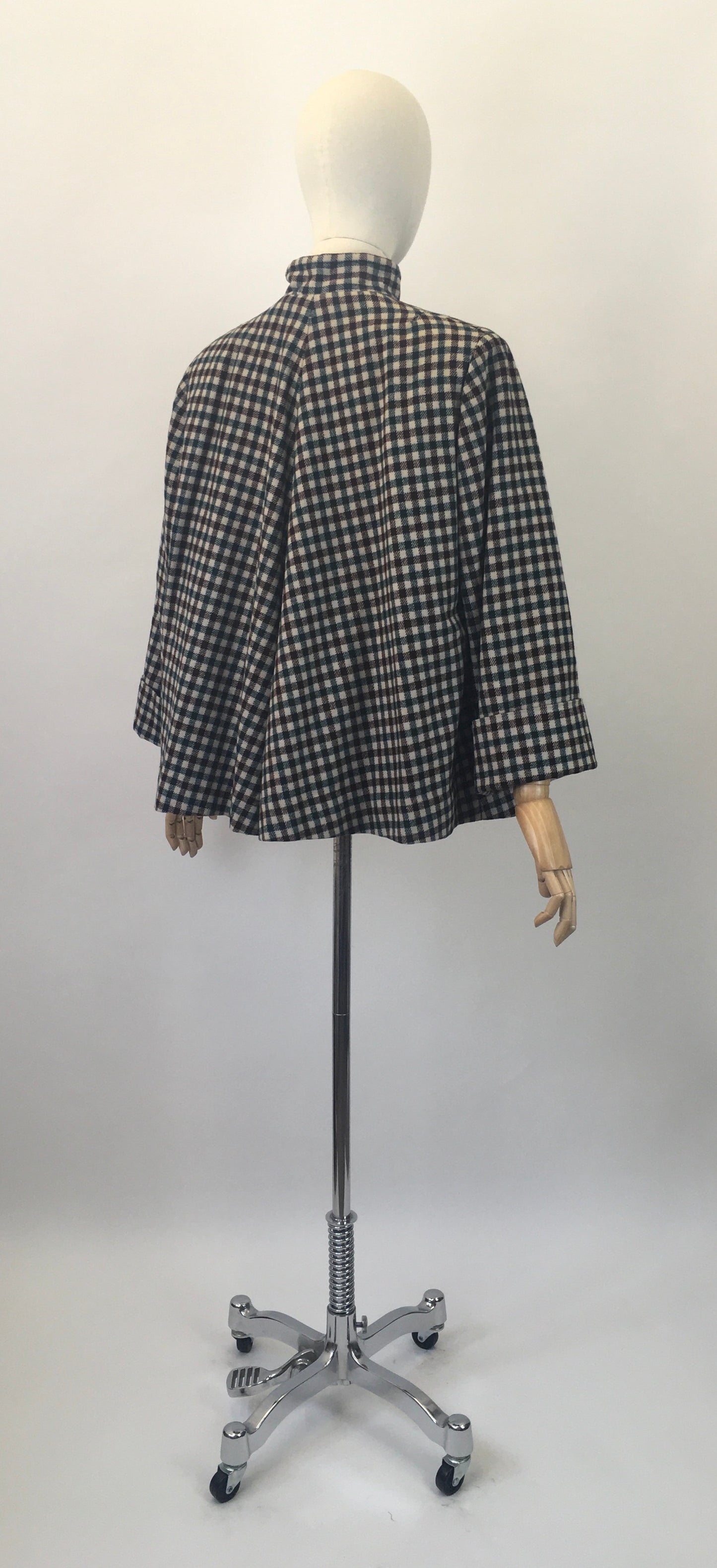 Original 1940's Fabulous Wool Swing Jacket - In Warming Brown and Forest Green