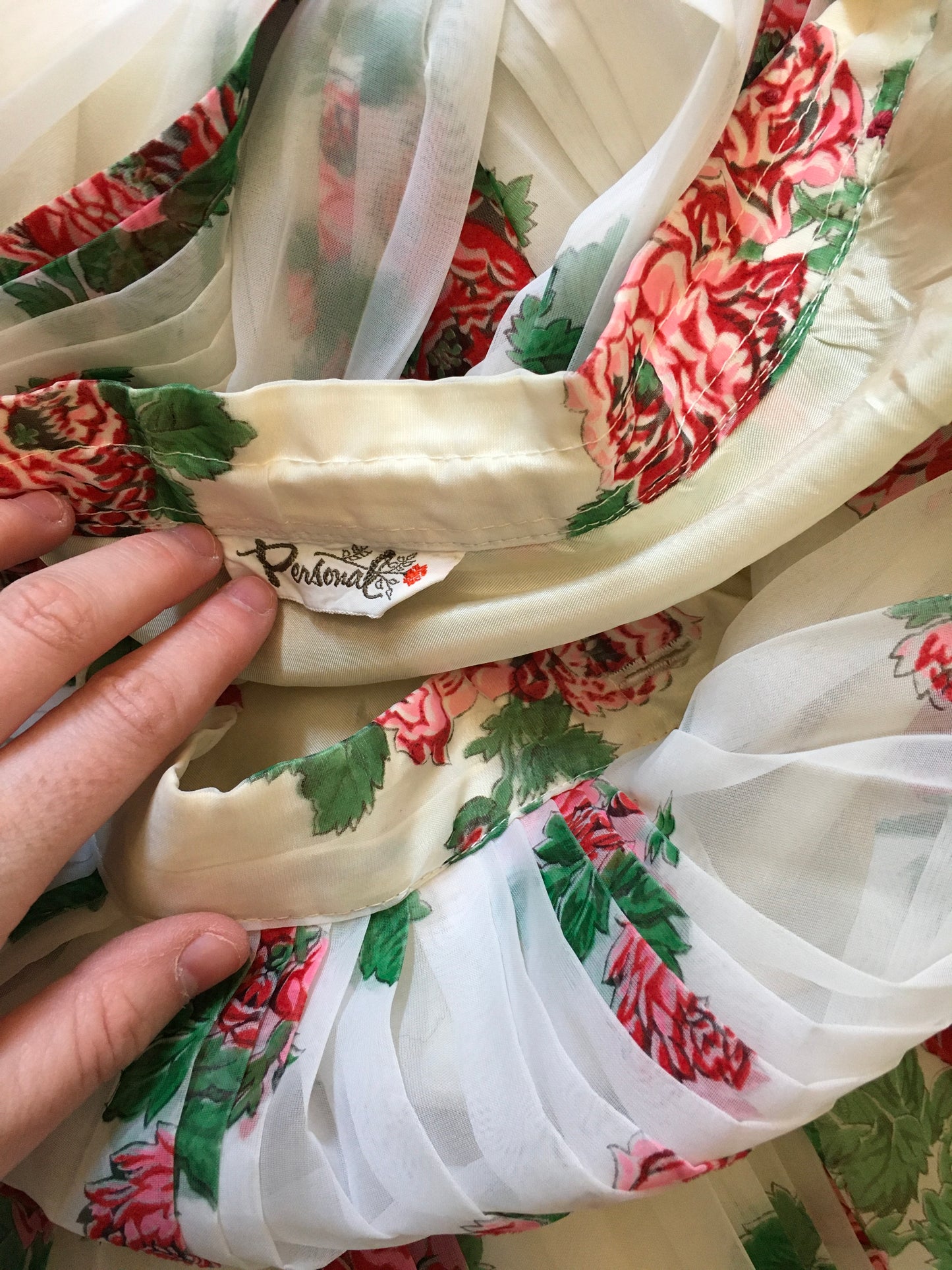 Original 1950’s Pleated Skirt - In A Darling Pink Floral