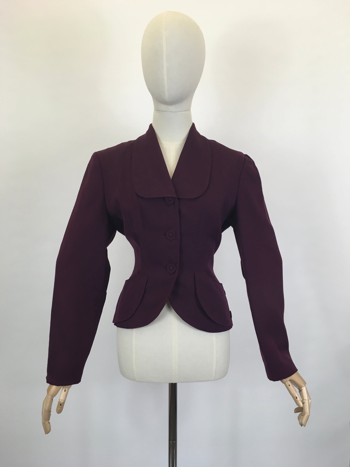 Original 1940’s Stunning Fitted Jacket - In A Divine Deep Plum Colour way