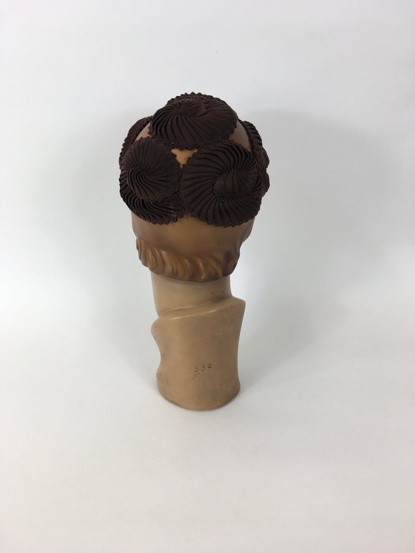 Original 1940’s Exquisite Grosgrain Headpiece - In A Warm Rich Brown