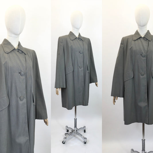 Original Late 40's Early 50's Coat in Powdered Grey - By ' Betsy Rose'