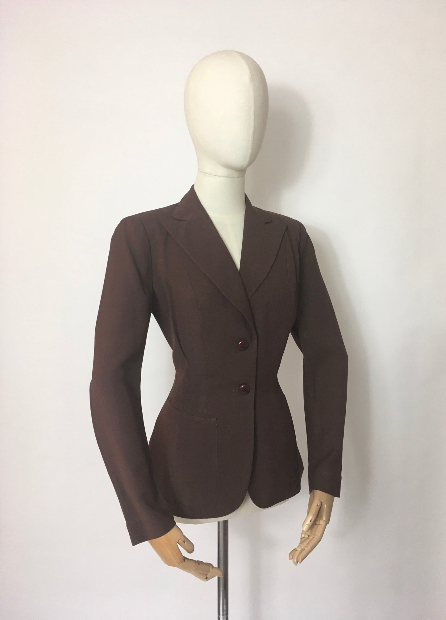 Original 1940’s Summer Jacket in Brown - ‘ Sacony Palm Beach ‘ Label