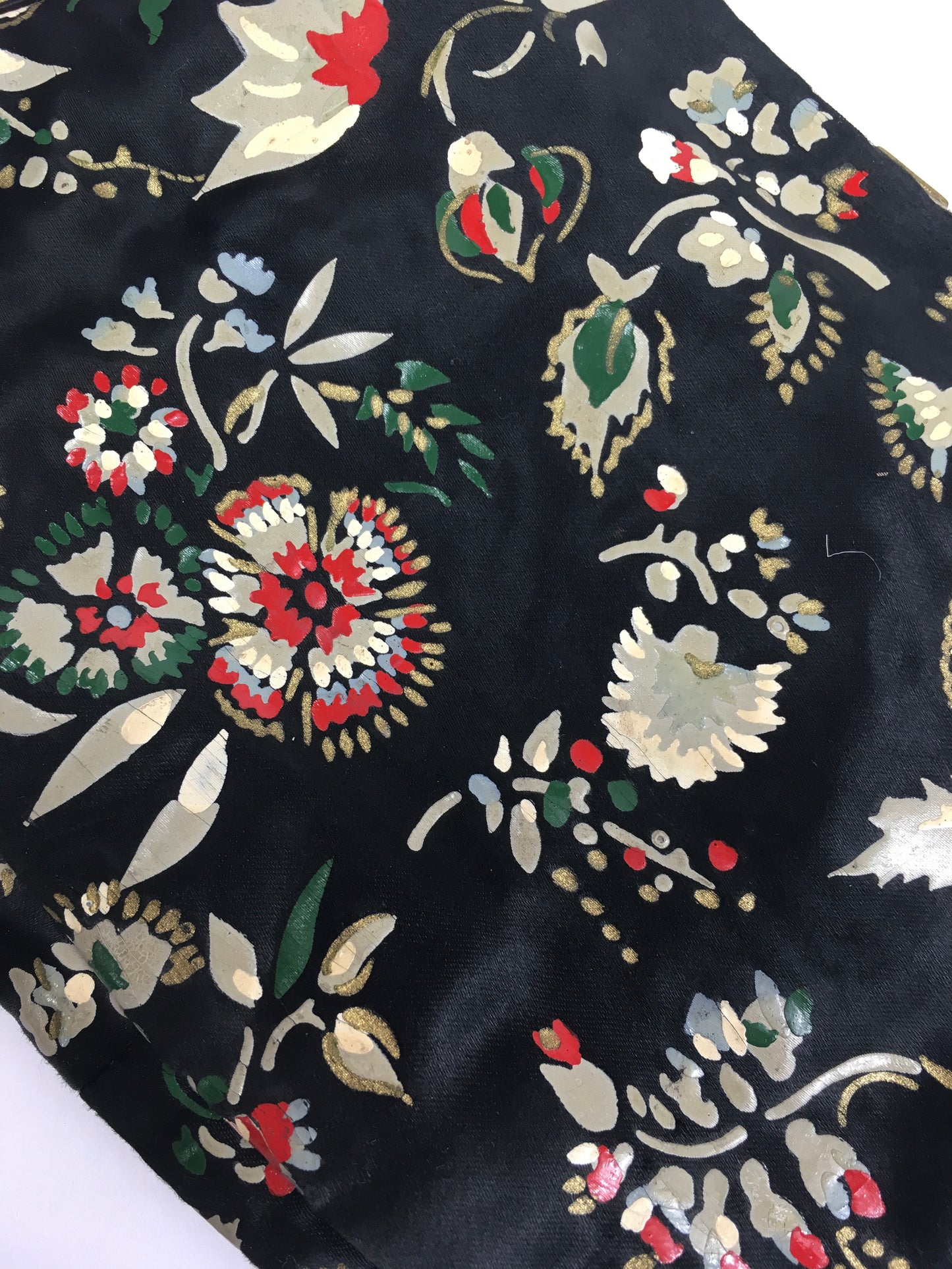 Original 1930’s Exquisite  Evening Bag - In The Most Beautiful Handpainted Delicate Floral