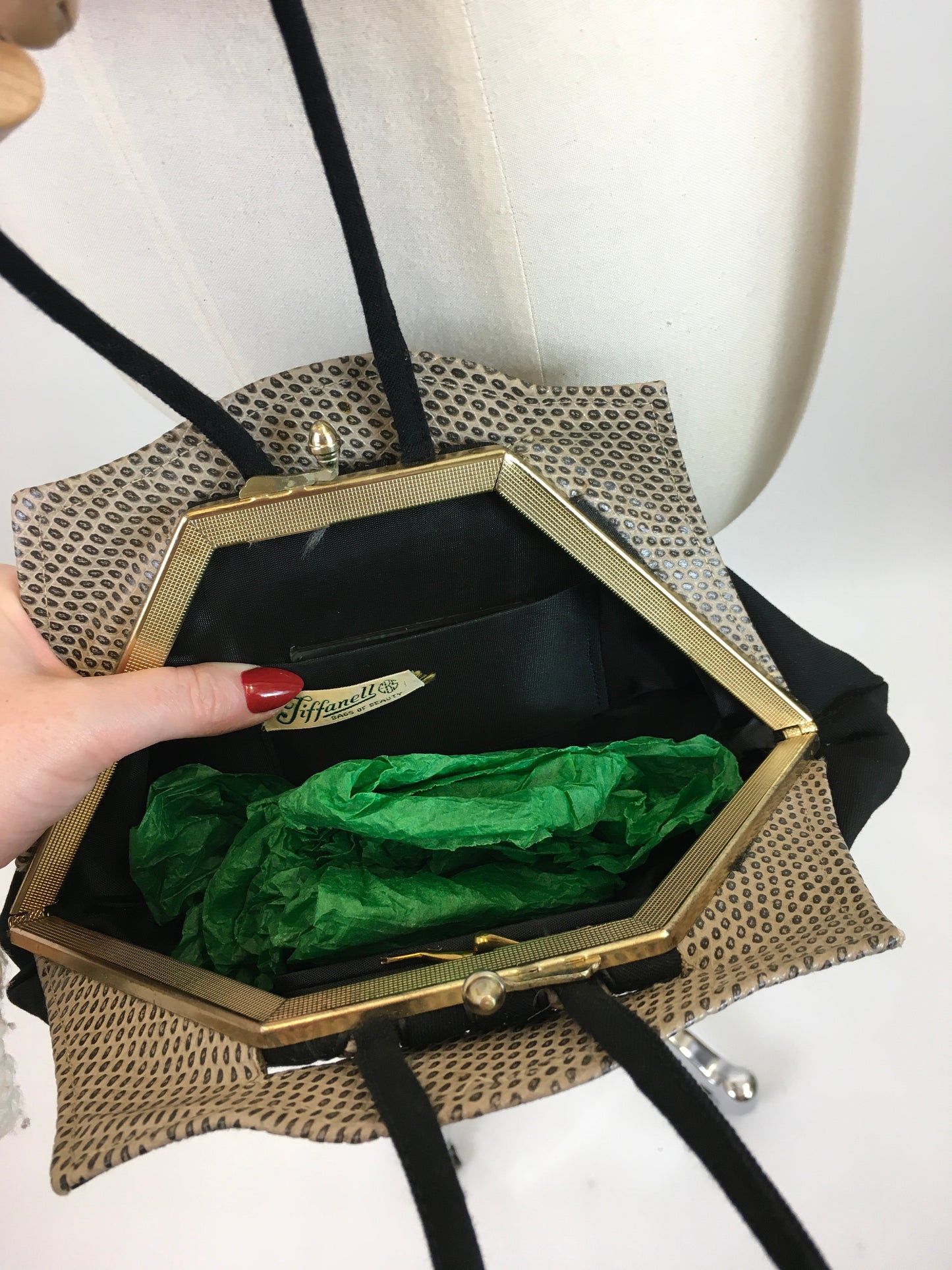 Original Exquisite 1930's Fan Shaped Handbag - ' Tiffanell Bags Of Beauty'