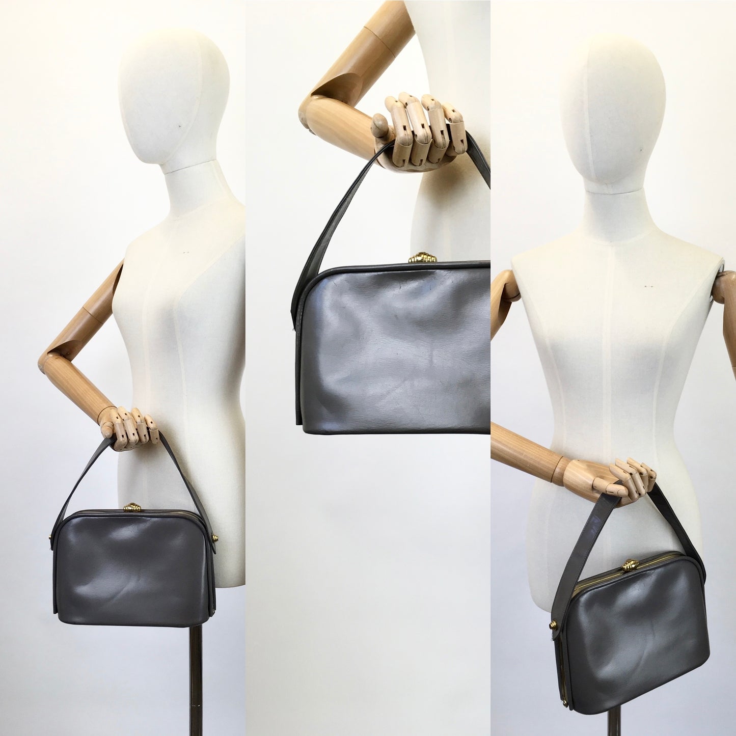 Original Late 1940's / Early 1950's Darling Handbag - In Powdered Grey