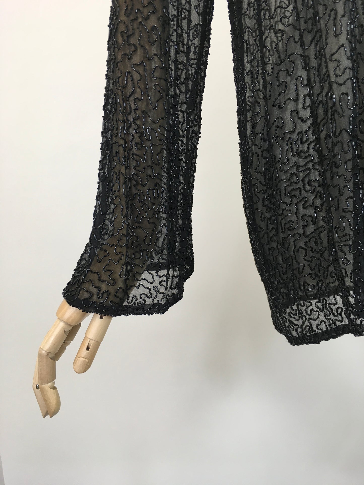 Original 1920's Sensational Evening Jacket - Embellished in Black Bugle Beadwork