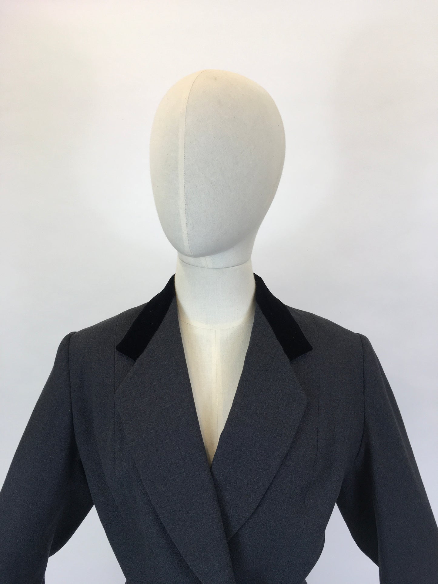 Original Late 1940’s early 1950’s Grey Fitted Jacket - By ‘ Simon Massey’